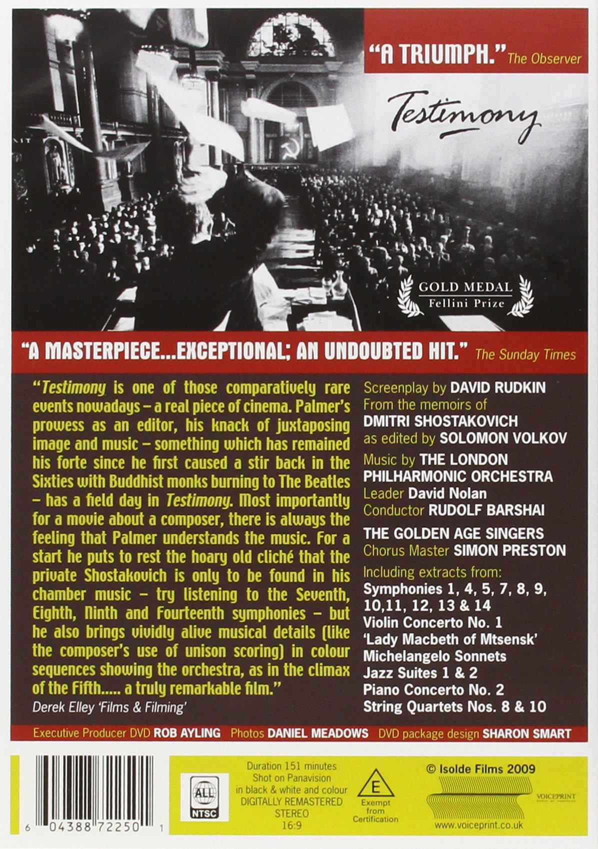 Tony Palmer's Film of Shostakovich: Testimony - Documentary About Russian Composer Dmitri Shostakovich | Perfect for Music Lovers, History Buffs & Film Students