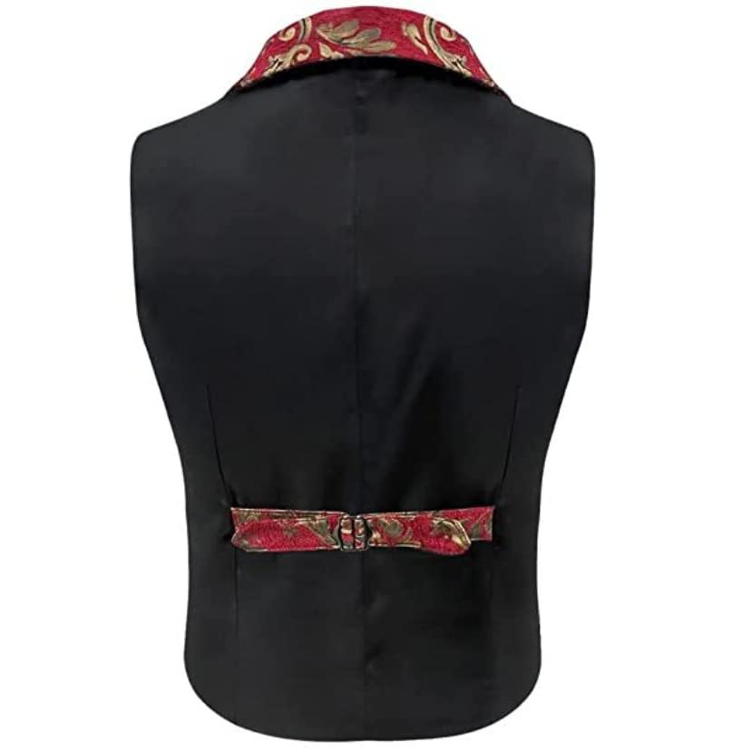 Men's Steampunk Vest Gothic Corset Waistcoat - Victorian Jacquard Costume for Masquerade Ball, Cosplay & Gothic Fashion Outfits