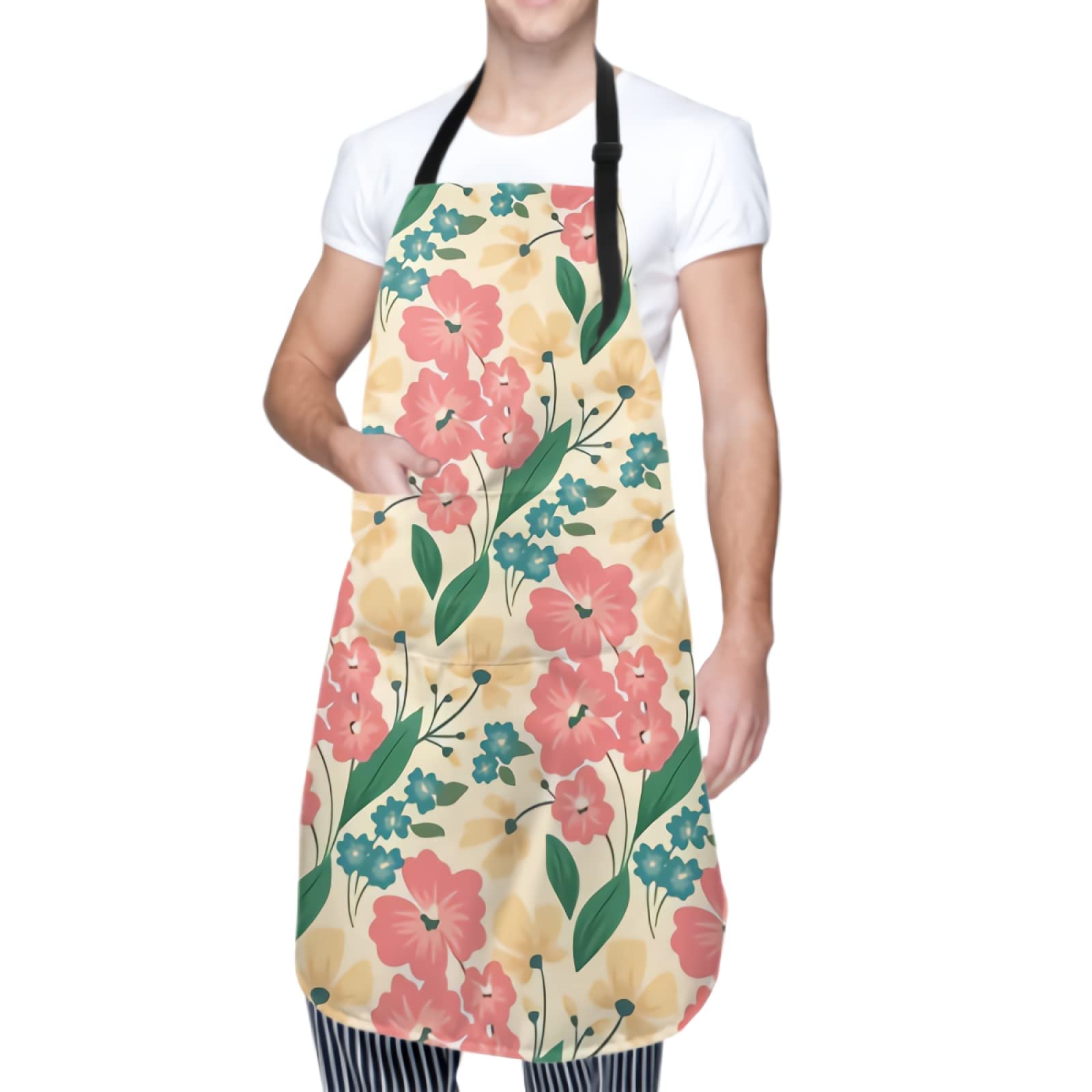 Adjustable Adult Apron with 2 Pockets - Perfect for Home Cooking, Baking, BBQ & Grilling - Ideal Kitchen & Outdoor Cooking Accessory