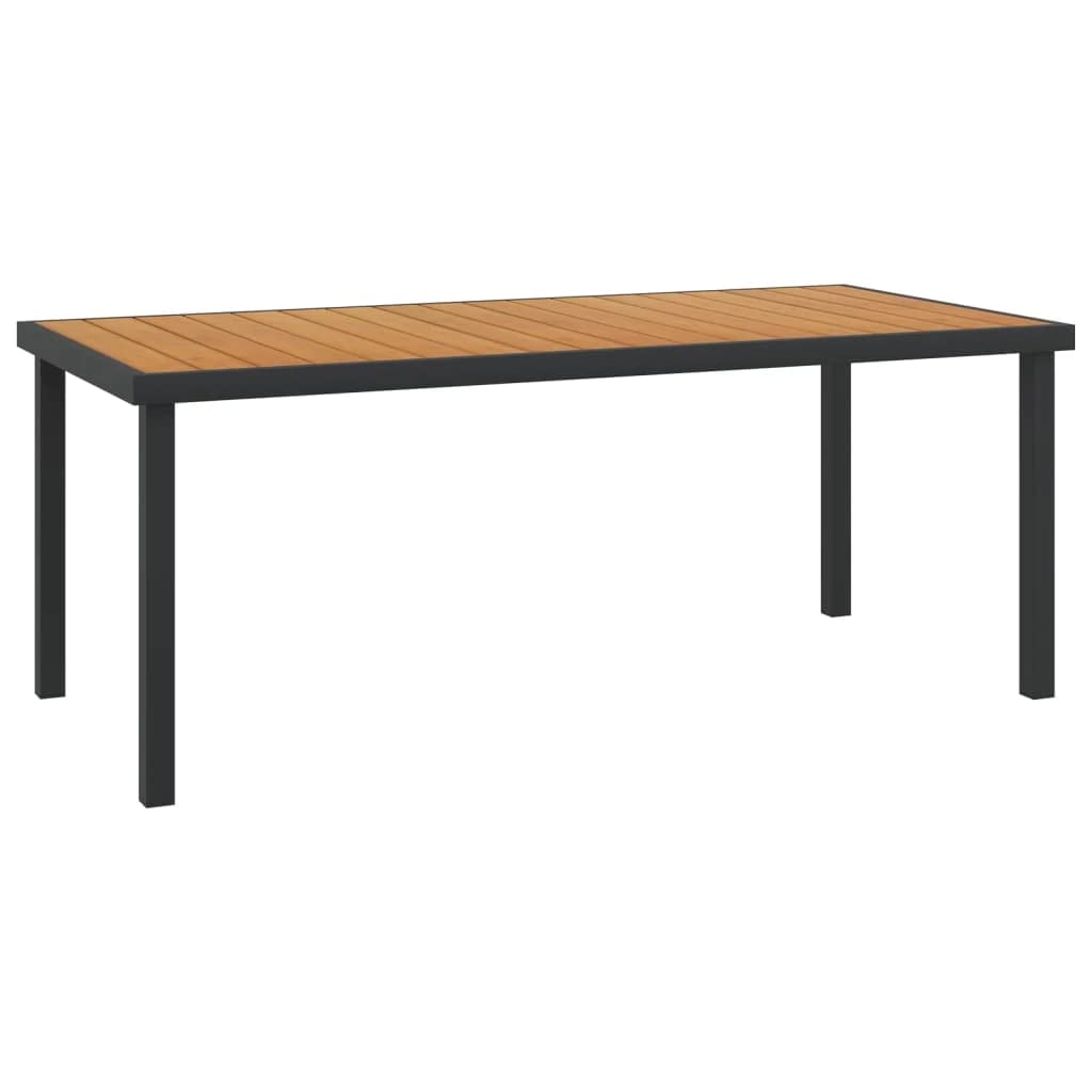 Brown VidaXL Patio Table - Aluminum & WPC Garden Furniture for Outdoor Dining, BBQ, and Relaxation - Available in Multiple Sizes