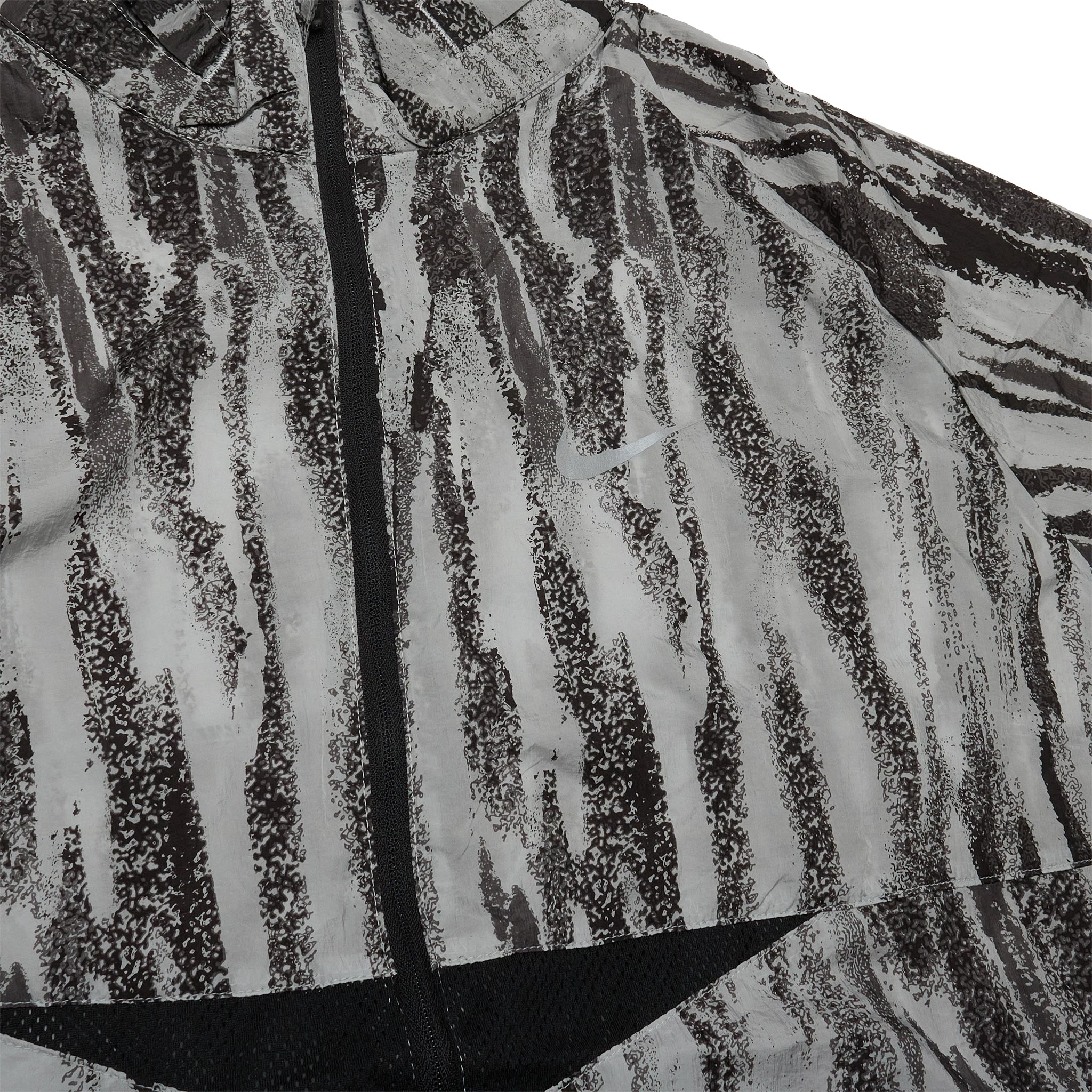 Nike Running Wild Run Zebra Print Grey Windrunner Jacket - Lightweight Athletic Running Hoodie for Men & Women - Perfect for Jogging, Gym Workouts & Outdoor Sports
