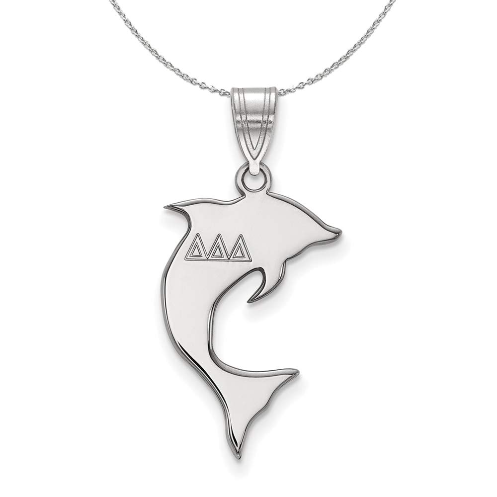Sterling Silver Delta Pendant Necklace for Sorority Jewelry Gifts