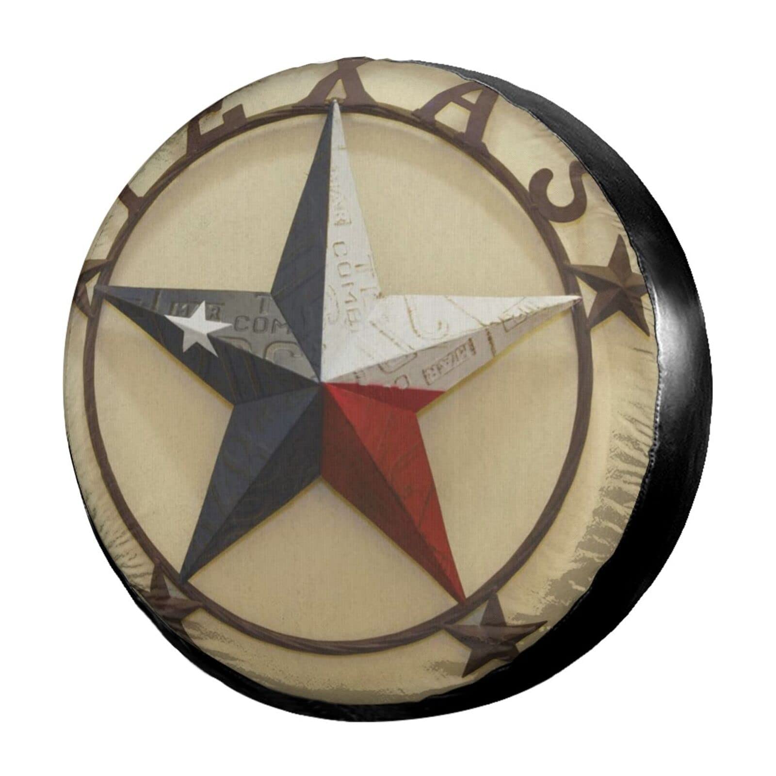 Western Texas Stars Spare Tire Cover - 17 Inch Dust-Proof Wheel Protector for Trailers, RVs, SUVs & Vehicles | Durable Outdoor Accessory for Camping & Road Trips