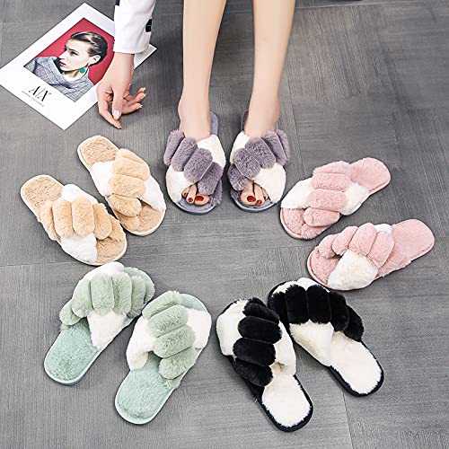 Cozy Women's Fuzzy Slippers - Indoor/Outdoor Plush House Shoes for Relaxing at Home