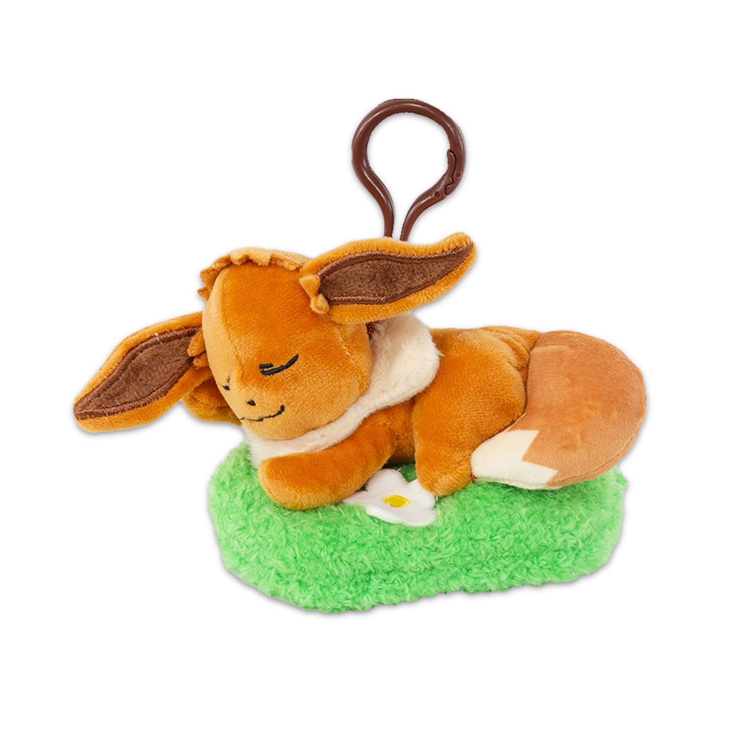 Nintendo Sleeping Eevee Plush Keychain Set with Pokemon Cards - Cute Collectible Pokemon Plush Toy for Backpack, Keychain, Gift & Anime Decor | Perfect for Fans, Kids, Travel & Home Display