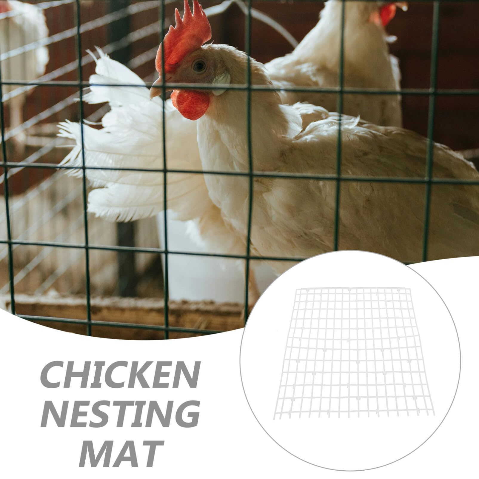 Baluue Chicken Coop Floor Mat - Durable Plastic Feet Pad, Bunny Cage Mat with Drain Holes - Waterproof Nest Mat for Poultry & Small Animals - Ideal for Coops, Hutches, and Pet Cages