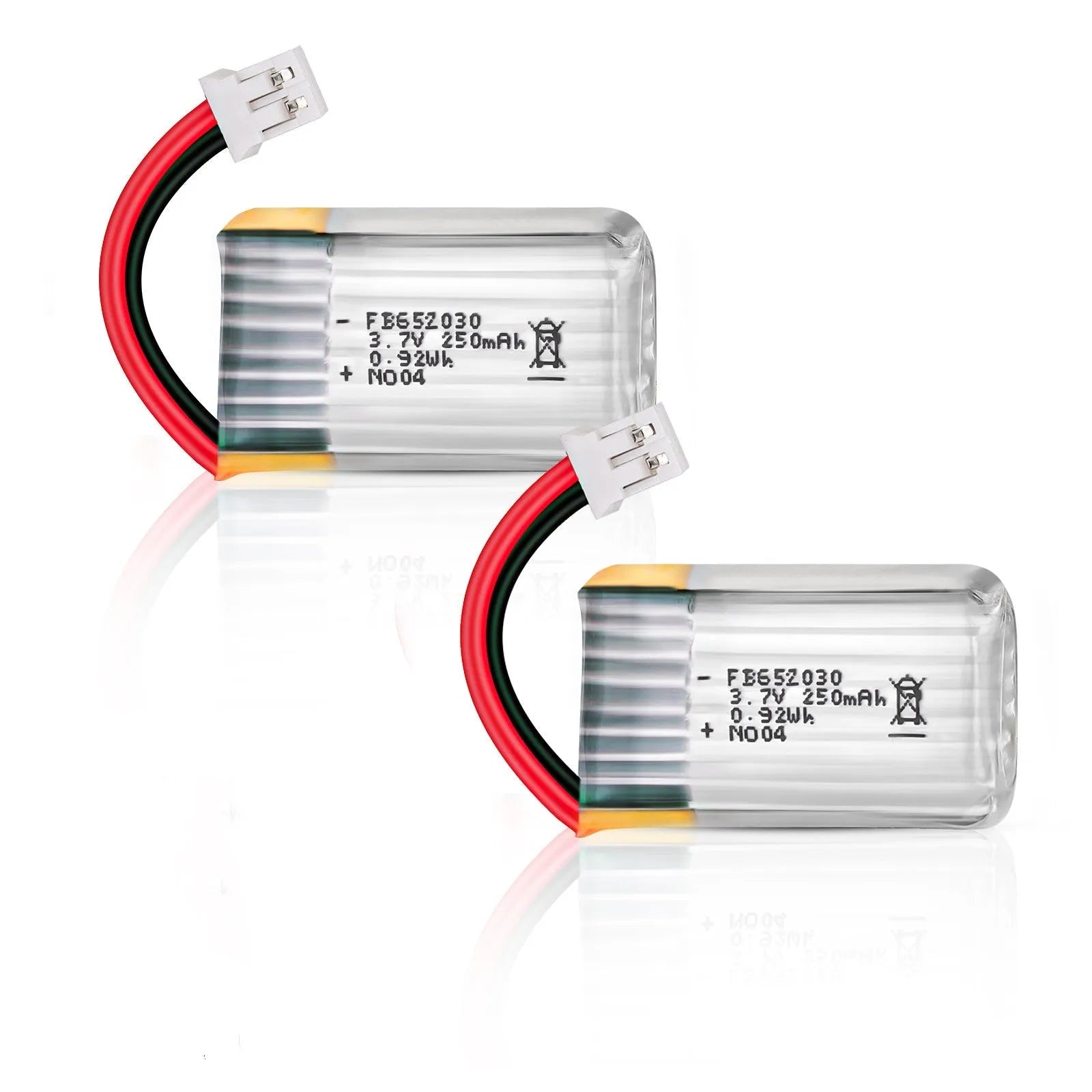 Makerfire 3.7V 250mAh 1S LiPo Battery Pack of 4 - Compatible with Armor Blue Shark V2 Drone - Perfect for FPV Racing, Aerial Photography & RC Hobbyists