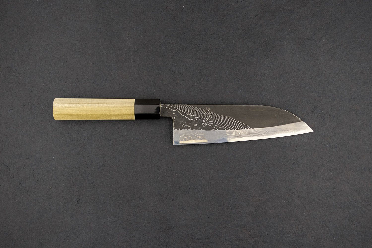 Premium Tsukasa Hinoura River Jump Santoku Knife 165mm - High-Carbon Steel Japanese Kitchen Knife for Slicing, Dicing, and Chopping Vegetables, Meat, and Fish - Perfect for Home Chefs and Professional Kitchens