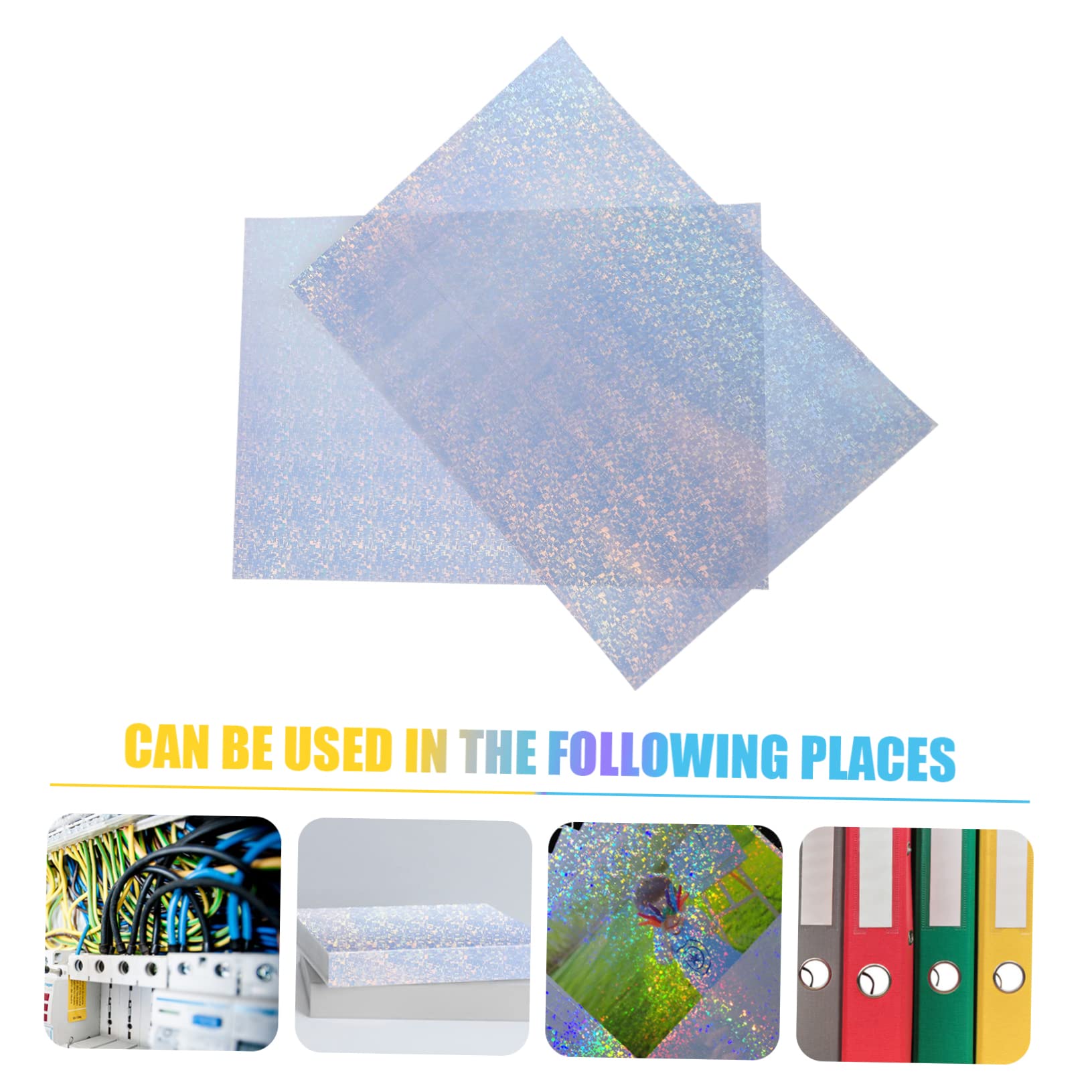 10-Pack Rainbow Printing Paper - Premium Colorful Adhesive Photo Paper for Creative Projects, Waterproof & Reflective - Perfect for Scrapbooking, DIY Crafts, and Photo Albums