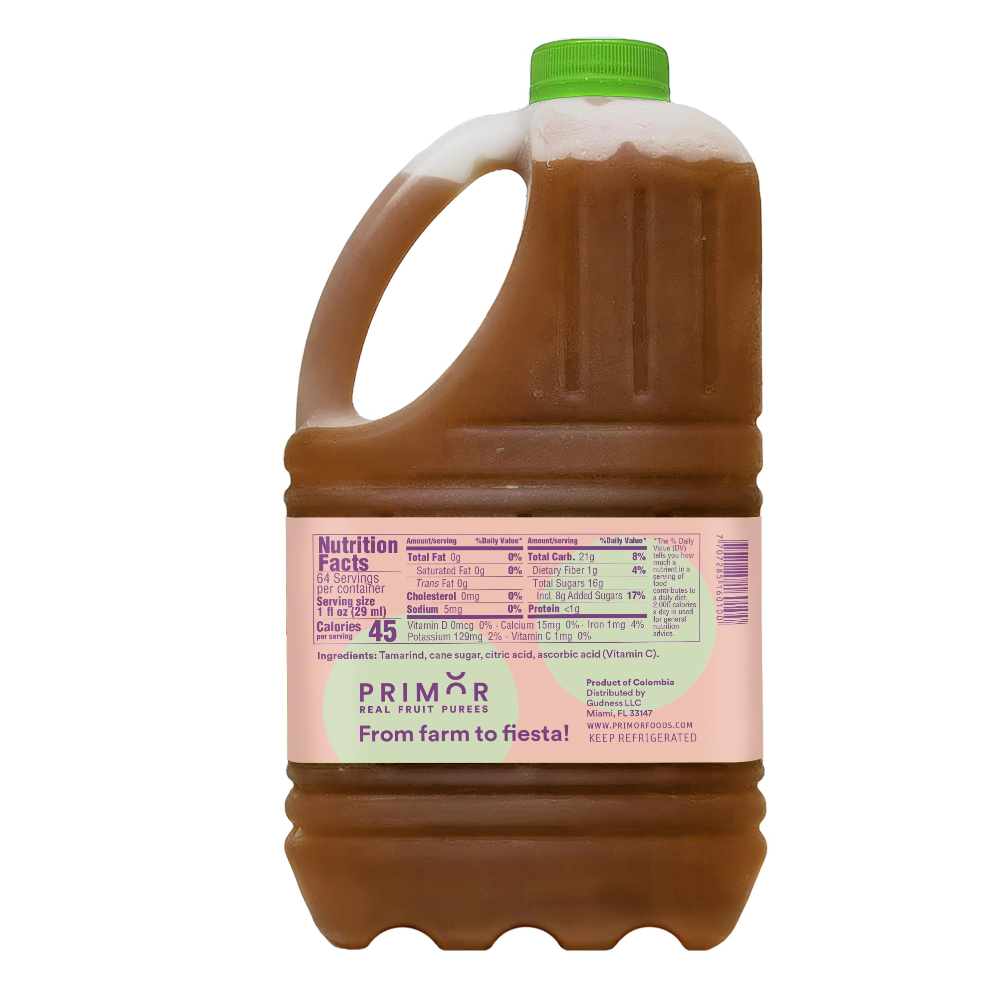 Organic Tamarind Fruit Puree | 100% Real Fruit | Perfect for Juices, Smoothies, Cocktails, Desserts, Baking & Healthy Snacks | Gluten-Free, Vegan & Non-GMO | Great for Home Bars, Cafes & Restaurants