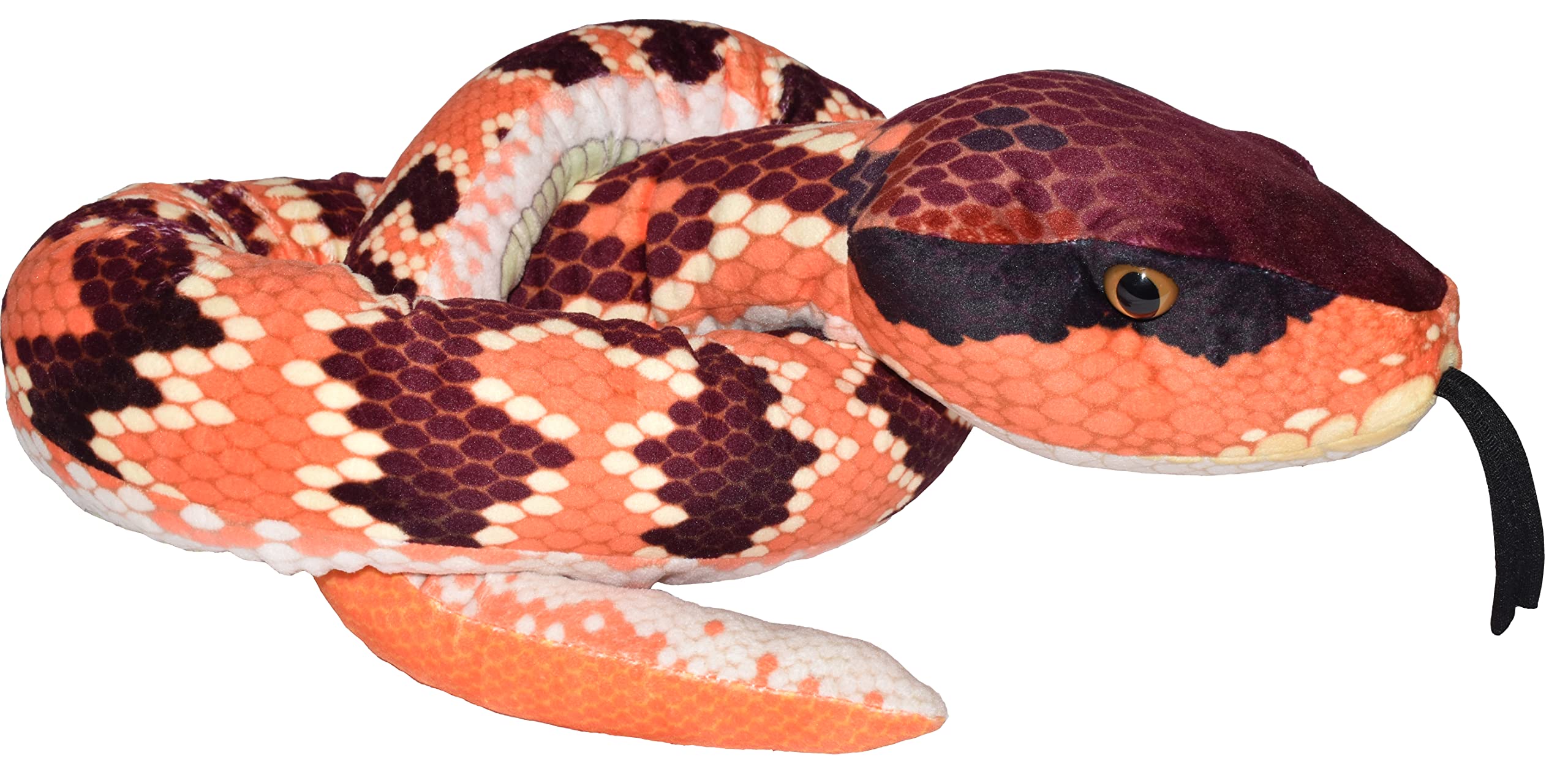 Wild Republic 54-Inch Eastern Cottonmouth Snake Plush Toy - Realistic Stuffed Animal for Kids, Reptile Lovers & Unique Gifts | Perfect for Birthday Presents, Room Decor & Educational Play