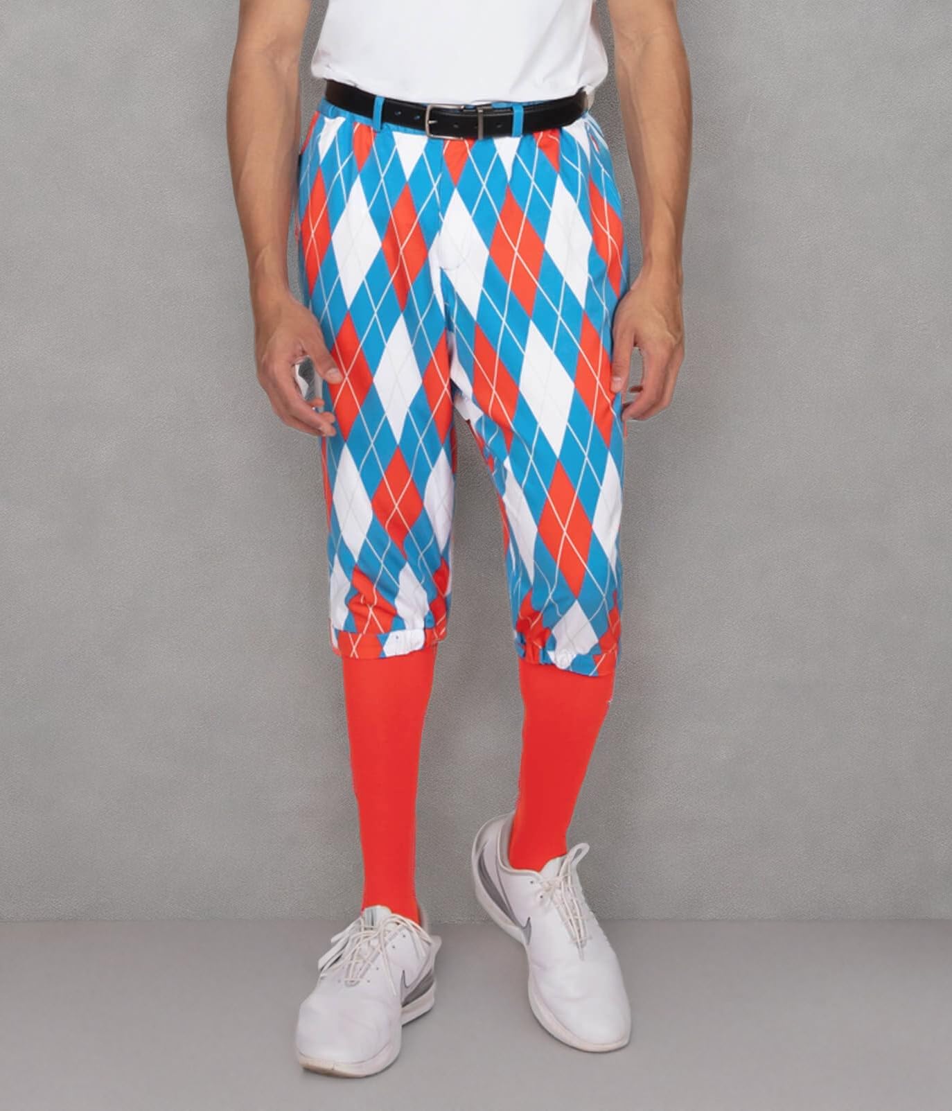 Tipsy Elves Men's Golf Knickers with Matching Socks - Athletic Fit Performance Pants with Unique Designs - Perfect for Golf Tournaments & Casual Wear
