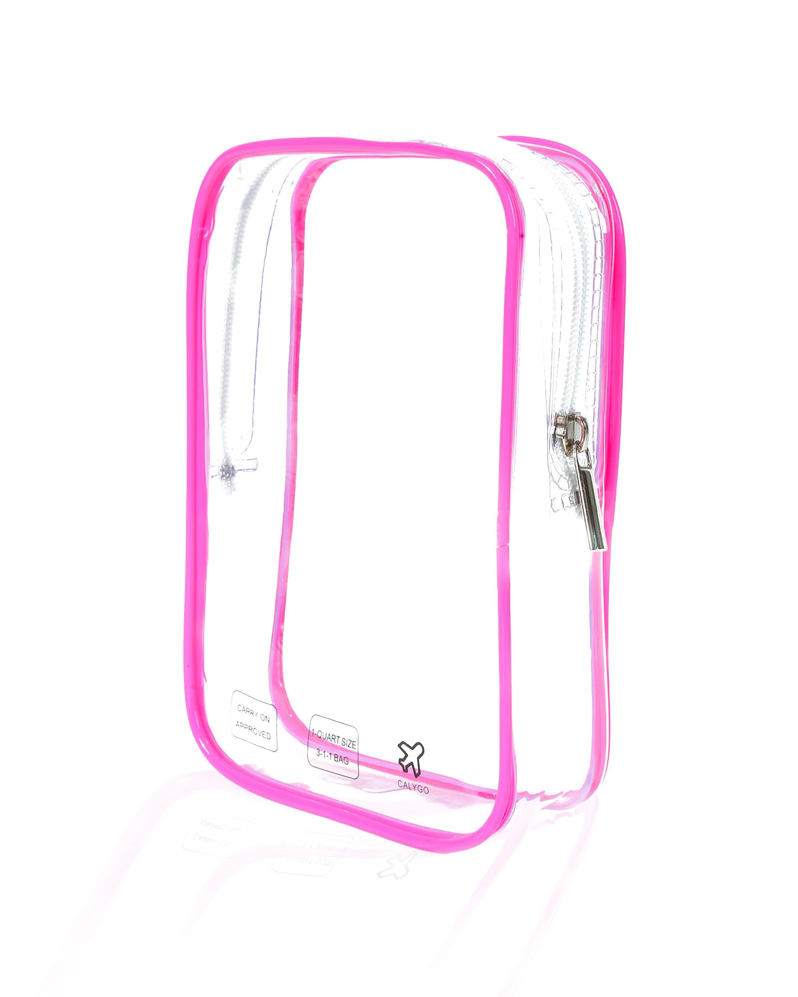 TSA Approved Quart Size Travel Toiletry Bag - Pink Leak-Proof Cosmetic Organizer for Airplane Essentials, Long Flights & International Travel - Perfect for Carry-On Luggage & Weekend Getaways