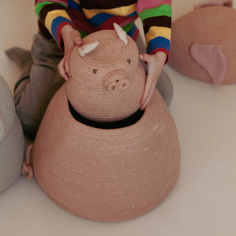 Stylish Decorative Animal Baskets for Home Storage & Organization - Perfect for Nursery, Bathroom, and Living Room Decor