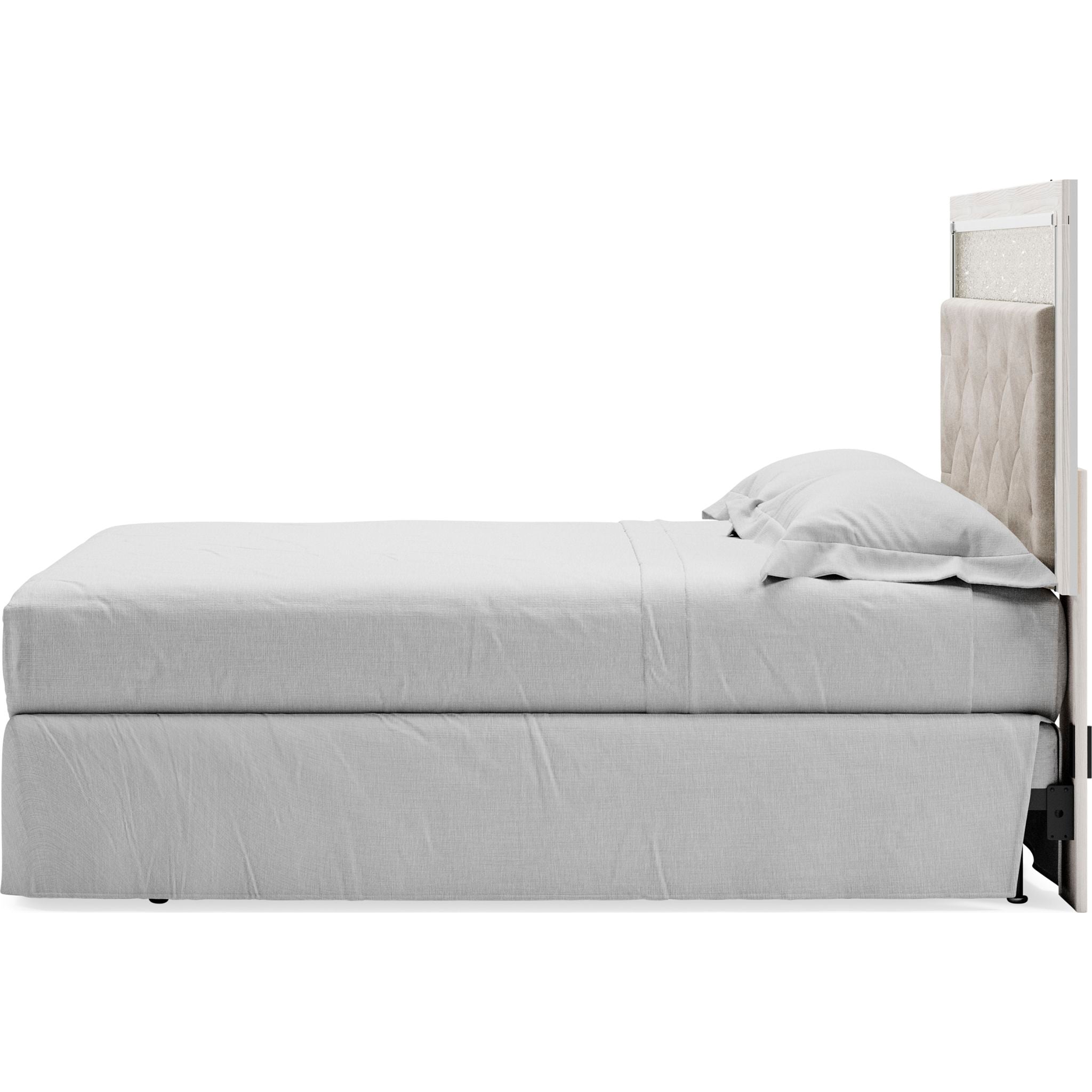 Altyra Upholstered Headboard in White - Queen Size Bed Frame Accent for Modern Bedroom Decor