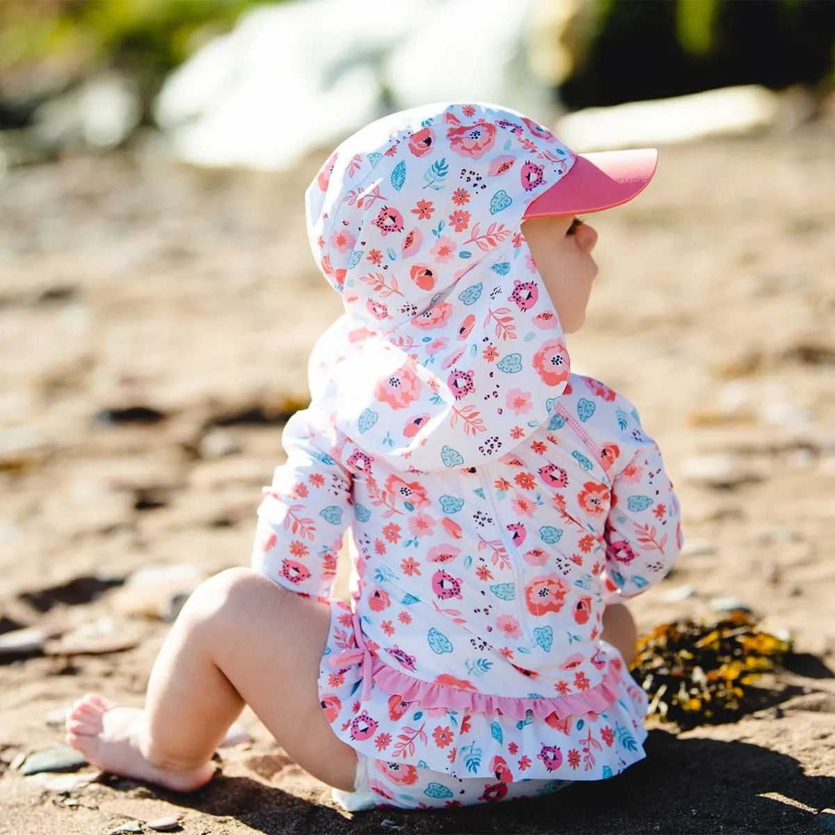 Calikids Baby Girls One Piece Swimsuit - UV Protection Swimwear for 6-24 Months | Perfect for Beach, Pool & Summer Outings