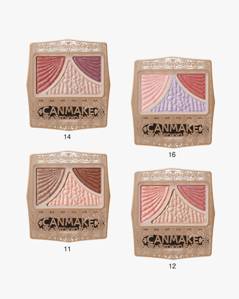 CANMAKE Juicy Pure Eyes - Japanese Creamy Eyeshadow Palette for Natural & Glossy Look - Perfect for Daily Makeup & Party Glam