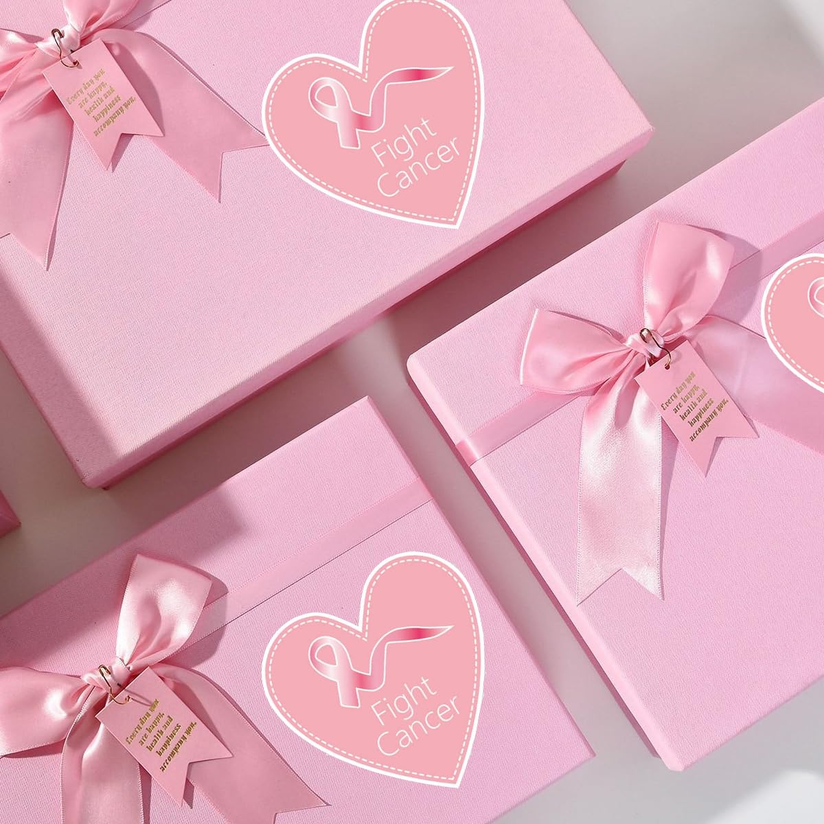 500 pcs Pink Ribbon Stickers 2 Inch - Breast Cancer Awareness Decals, Labels & Gifts for Charity Events, Survivor Accessories & Party Supplies - Perfect for Fundraisers, Support Groups & Awareness Campaigns