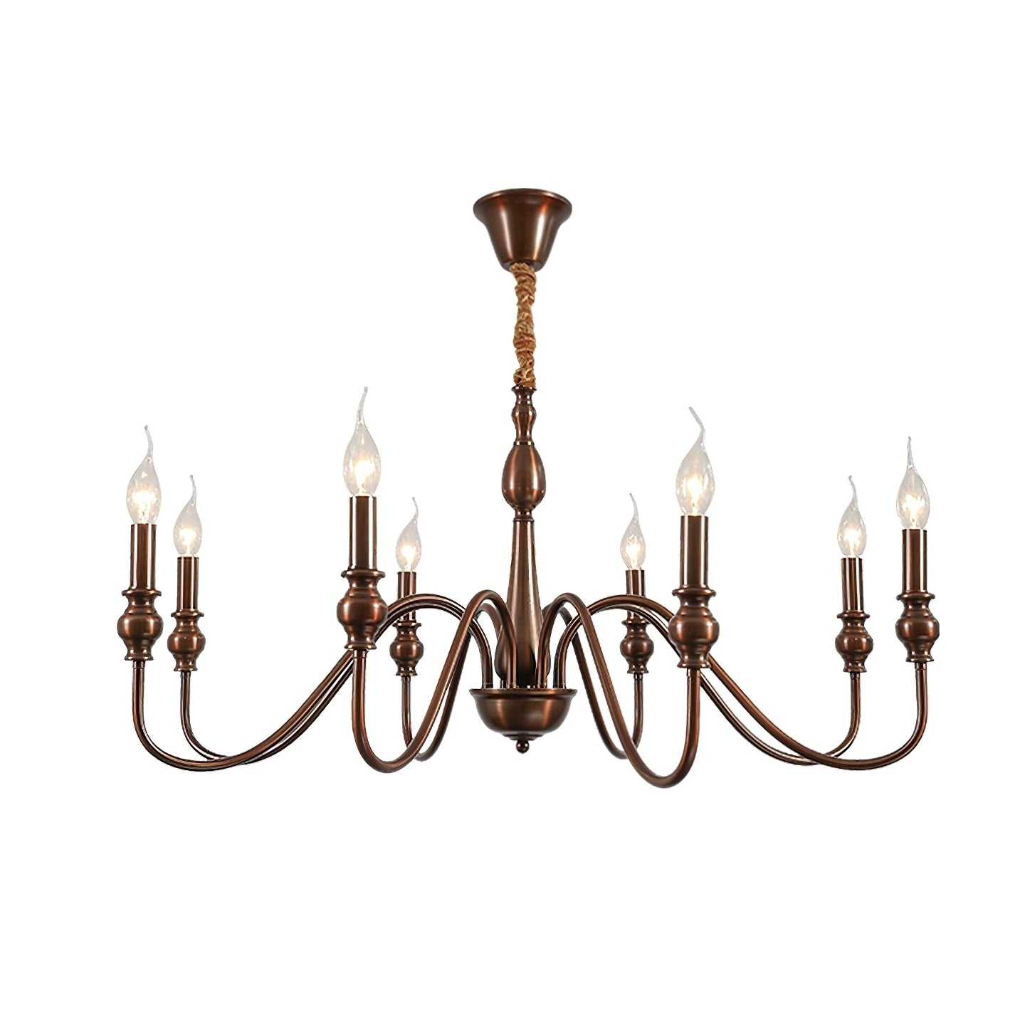 Baxton Candelabra Chandelier - Elegant 5-Light Crystal Ceiling Fixture for Dining Room, Bedroom & Living Room Lighting