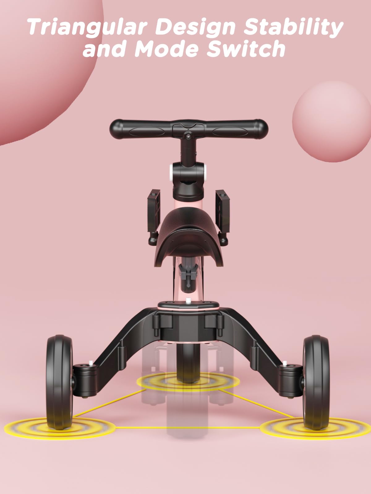 **XJD 5-in-1 Adjustable Kids Tricycle for Toddlers 12 Months to 4 Years – Convertible Baby Bike with Removable Pedals & Seat – Perfect for Indoor Play, Outdoor Rides & Learning Balance**