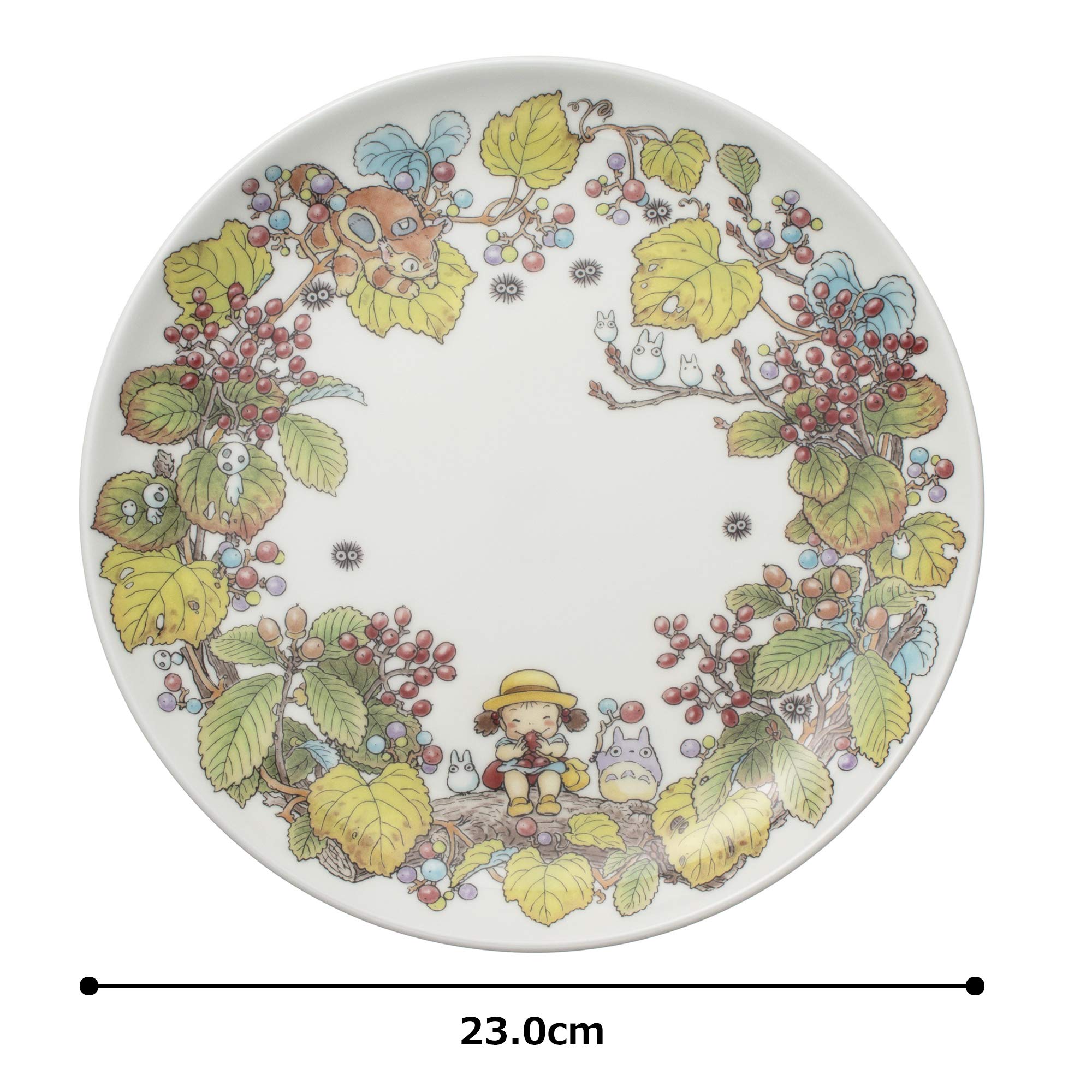 Noritake T50116A/4660-5 My Neighbor Totoro Ceramic Plate 9.1 Inches (23 cm) - Microwave & Dishwasher Safe - Studio Ghibli Collectible - Perfect for Anime Fans, Home Decor & Gift Giving
