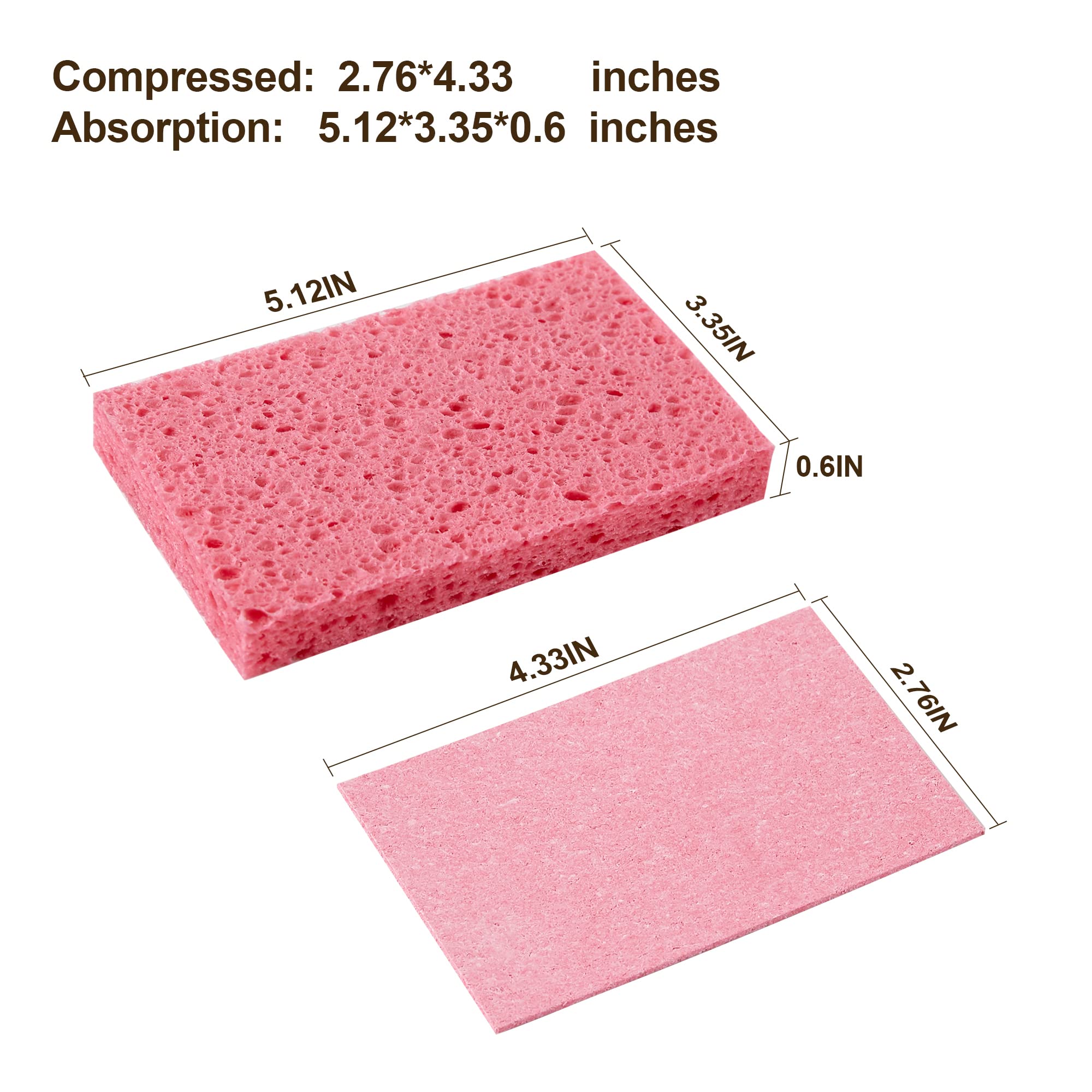 JOYMOOP Compressed Cellulose Sponges for Kitchen - 12 Pack Non-Scratch Dishwashing & Household Cleaning Sponges | Eco-Friendly, Colorful Scrub Sponges for Dishes, Countertops & Bathroom Cleaning