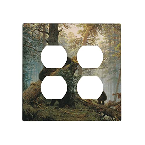 Bears Forest Double Duplex Wall Plate