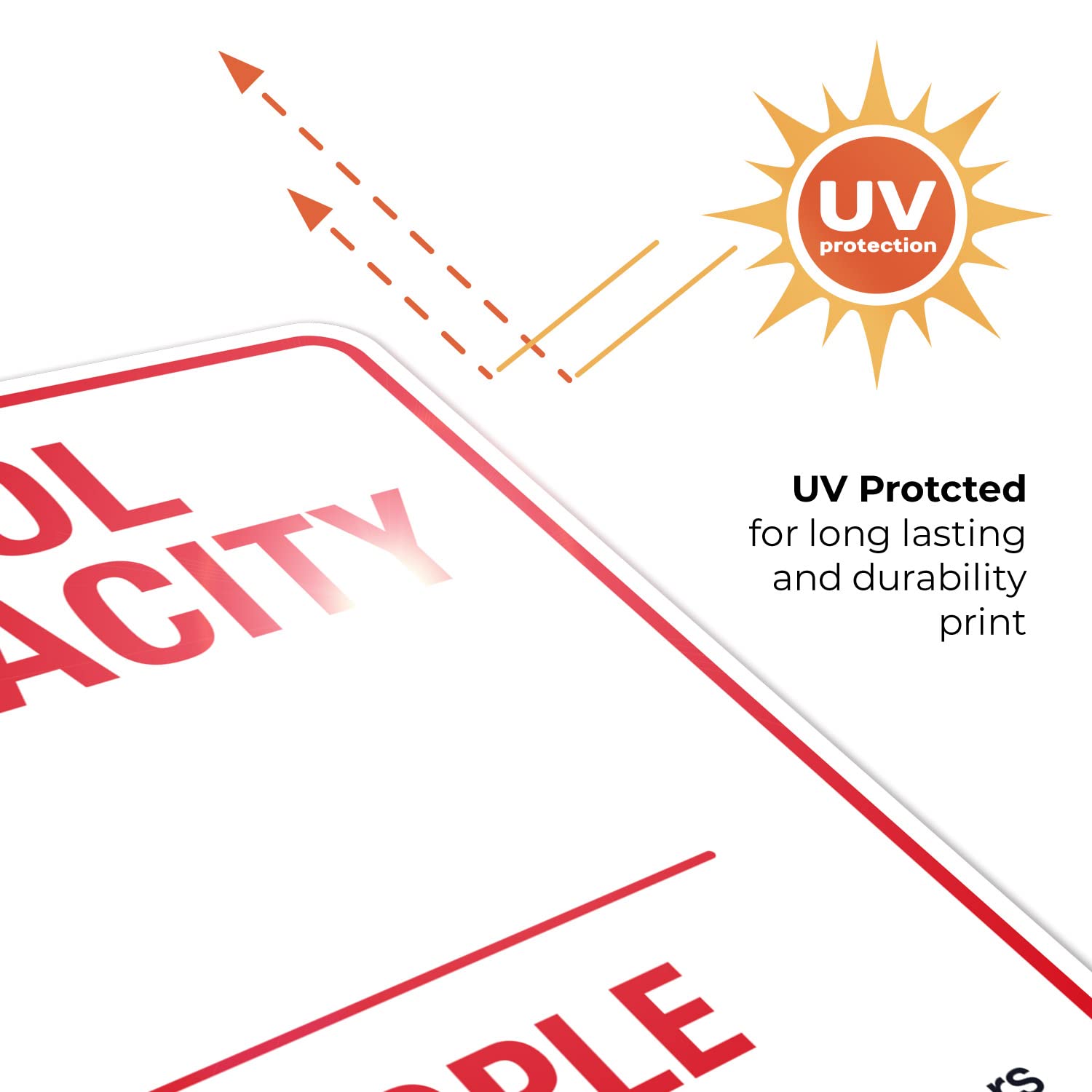 Pool Capacity Sign - 24x30 Inches Rust-Free .063 Aluminum Fade-Resistant Safety Sign | Made in USA | Perfect for Public Pools, Water Parks & Community Centers