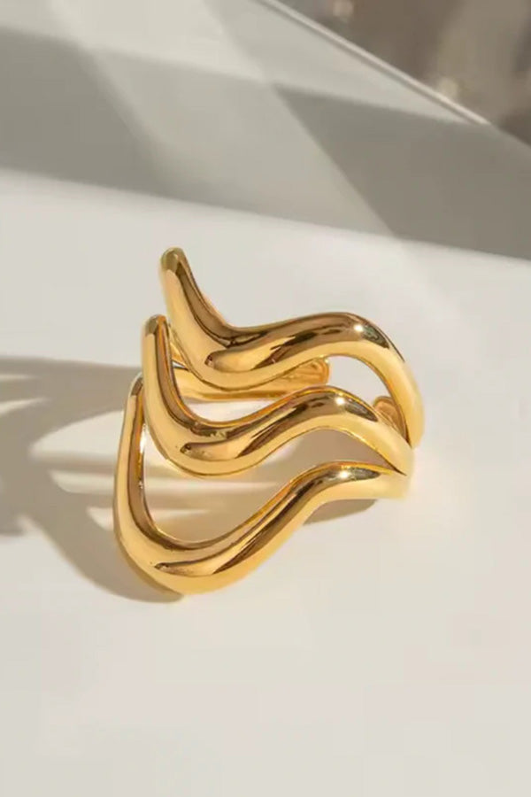 Trendy Adjustable Open Ring for Women - Unique Irregular Design - Perfect for Stacking, Layering & Everyday Wear