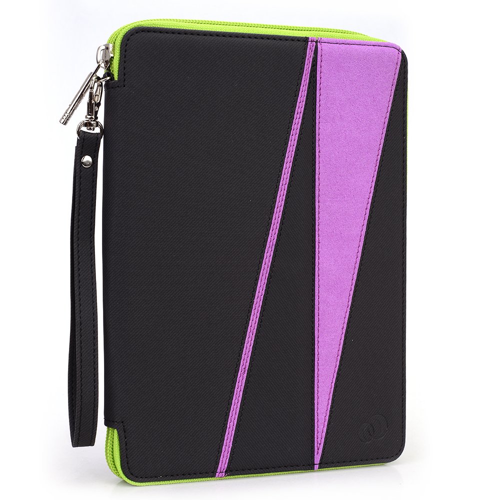 Premium Kroo 8-Inch Tablet Case with Built-In Stand & Card Slot - Purple Protective Cover for iPad/Samsung Galaxy Tab - Perfect for Work, Travel & Home Use