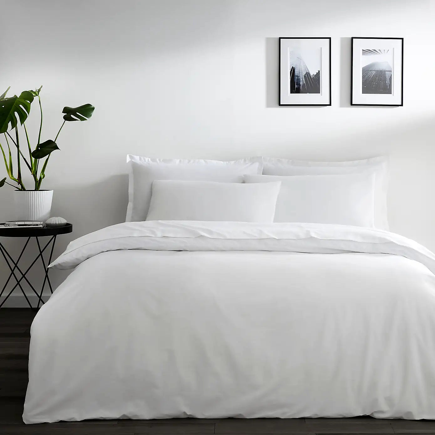 Premium Riggs Infinity Cotton Duvet Cover Set - Soft & Breathable White Bedding for All Seasons | Perfect for Master Bedroom, Guest Room & Hotel Stays