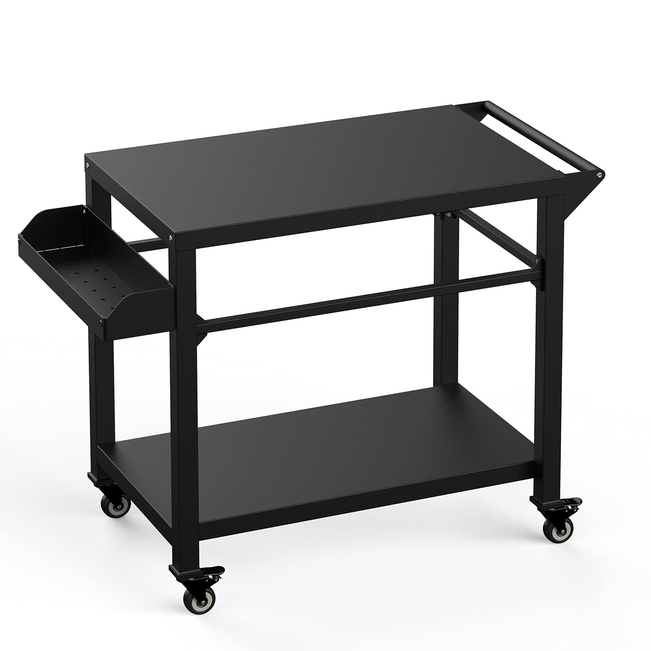 Heavy Duty Xilingol Outdoor Grill Cart with Cover & Wheels - Portable BBQ Prep Table for Pizza Oven, Backyard Cooking, Camping & Parties | Patio, Garden & Tailgating Use