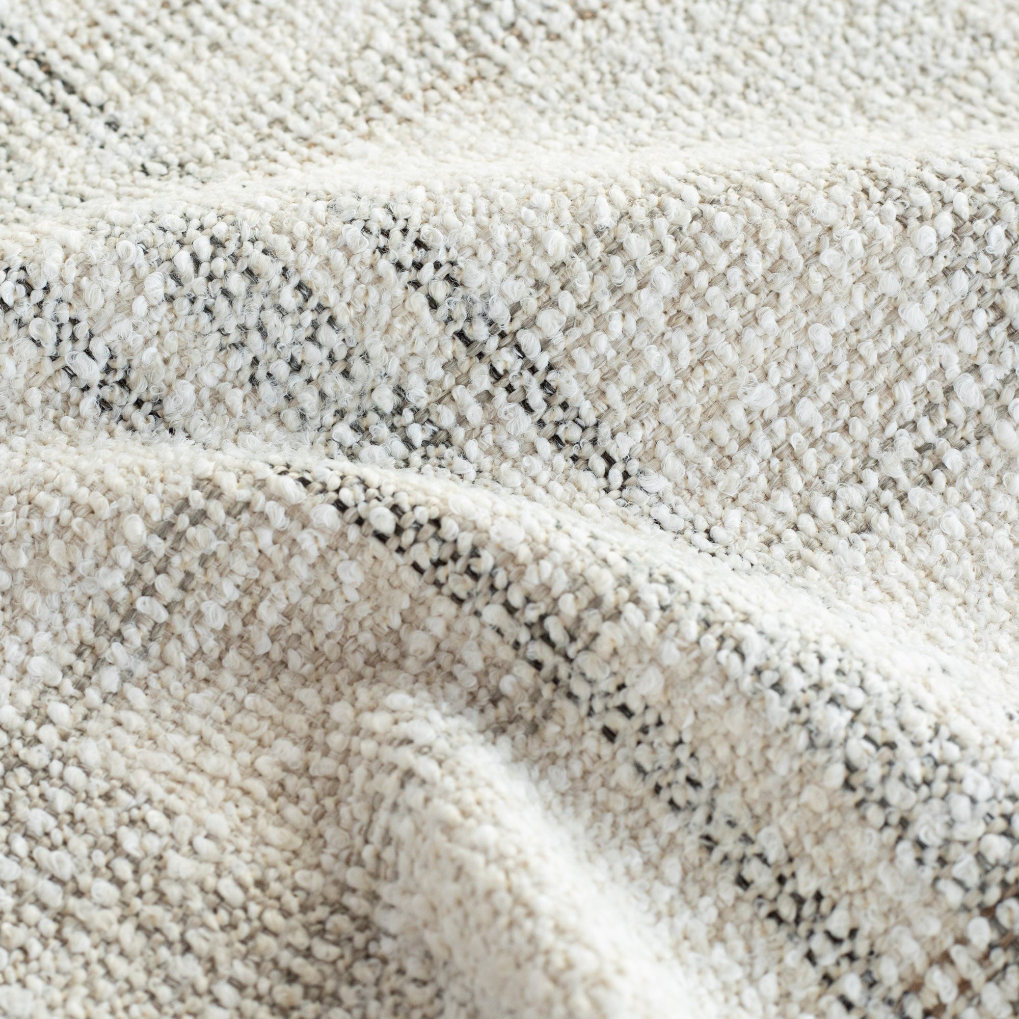Hugo Plaid Fabric - Salt & Pepper Checkered Pattern - Premium Upholstery & Home Decor Material for Sofas, Curtains, and DIY Crafts