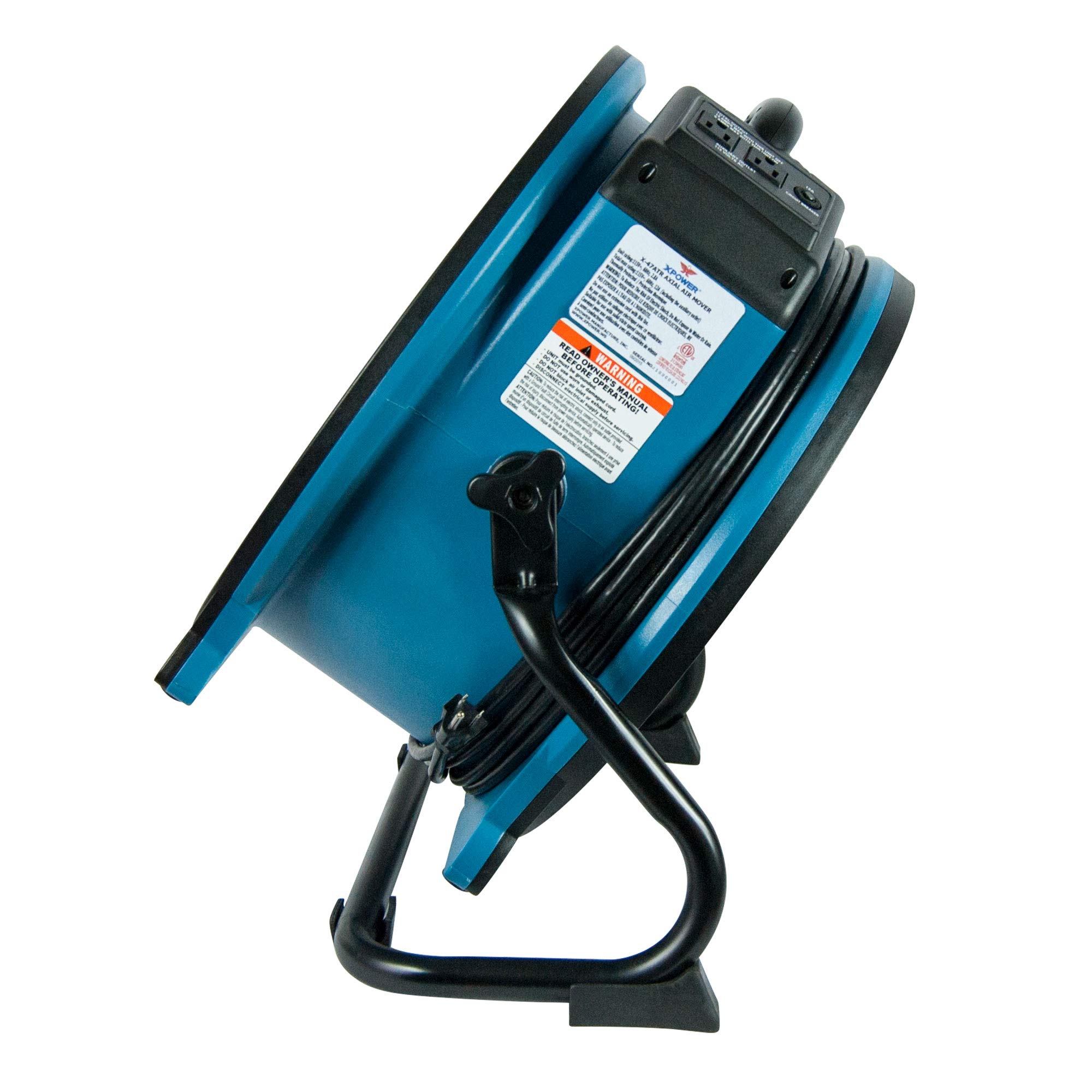 XPOWER X-47ATR 1/3 HP Commercial Grade Axial Air Mover Fan with Variable Speed Control & 3-Hour Timer - Blue (28 Pack) - Ideal for Water Damage Restoration, Construction Drying, and Industrial Ventilation