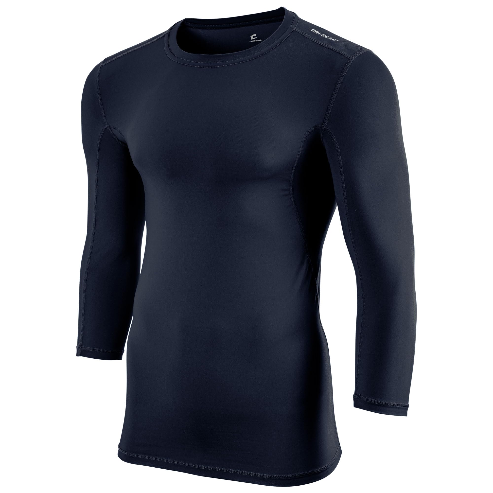 CHAMPRO Lightning Men's 3/4 Sleeve Compression Shirt - Moisture Wicking Baselayer for Football, Basketball & Baseball - Performance Athletic Top for Training & Games