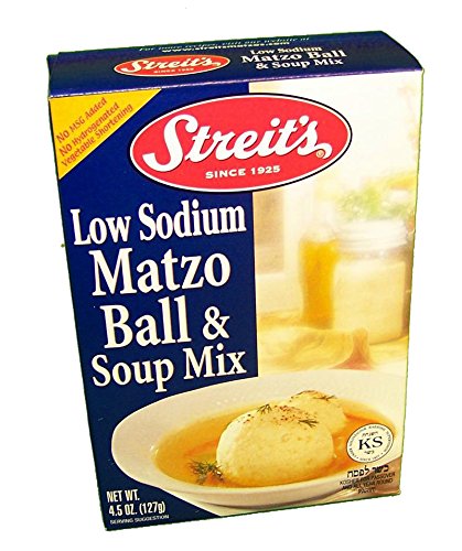 Streit's Low Sodium Matzo Ball & Soup Mix 4.5 Oz (Pack of 3) - Kosher Passover Soup Mix for Jewish Holidays, Family Gatherings & Comfort Food