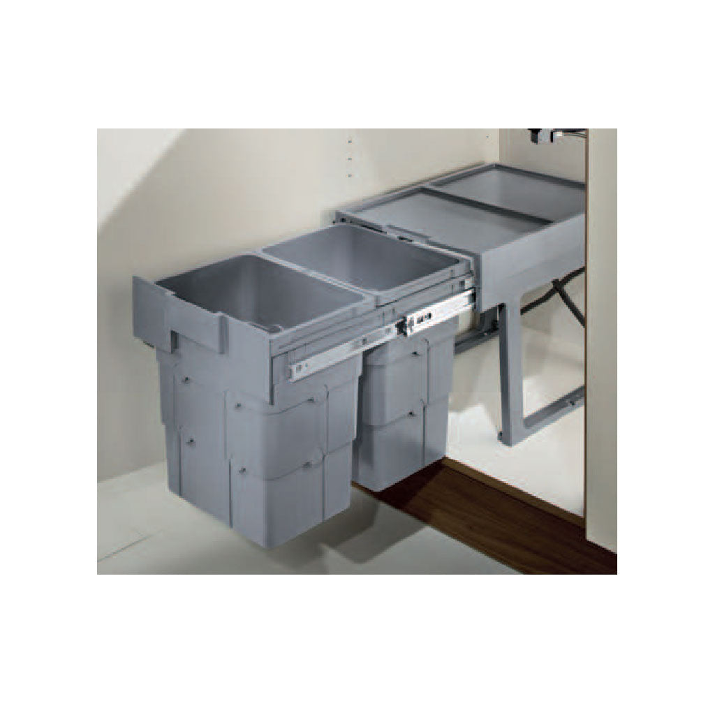Ninka EasyWaste Pull Out Trash Can - Under Sink Kitchen Garbage Bin with Soft Close, 12L Capacity for Home, Office & RV Use