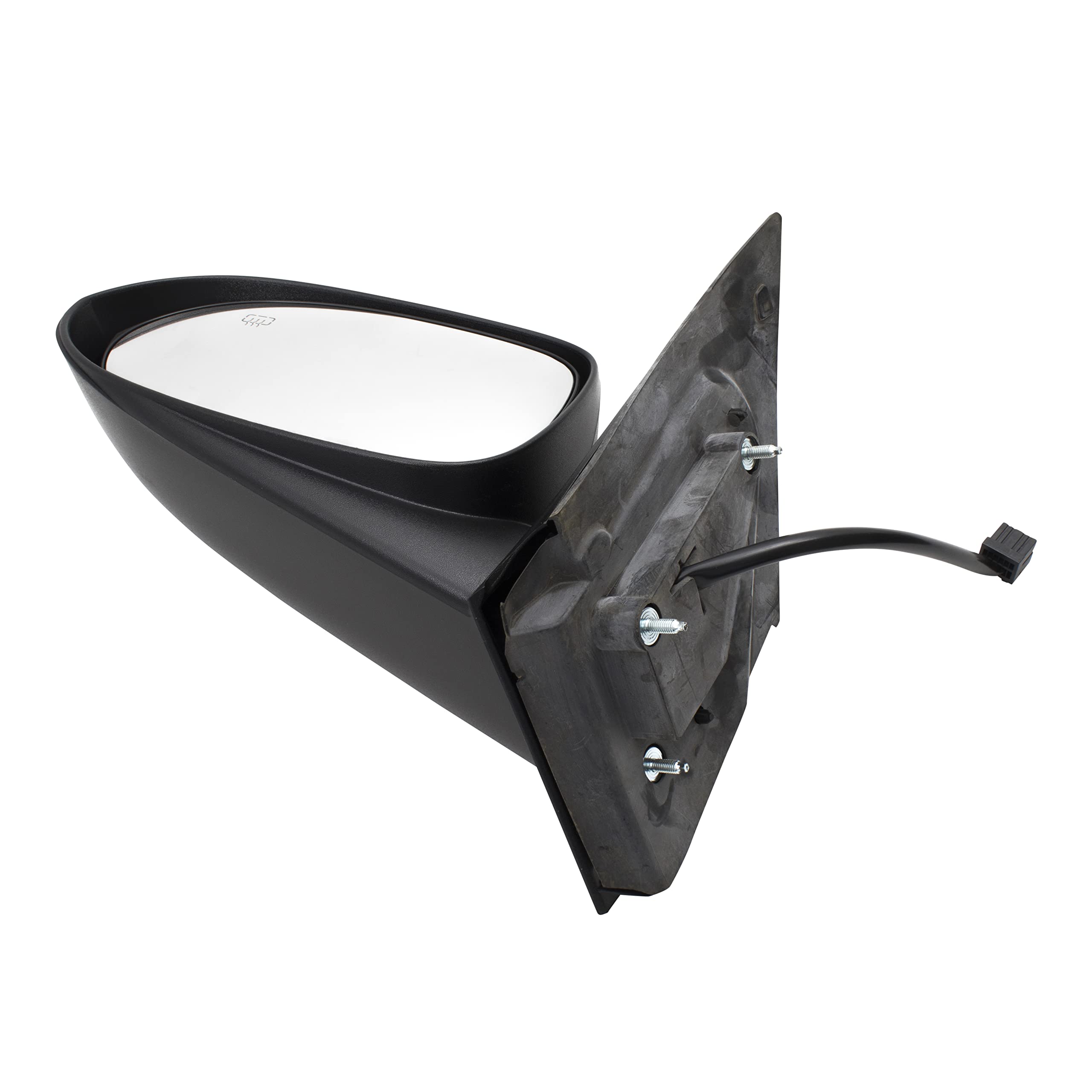 Brock Aftermarket Replacement Driver Left Power Mirror Textured Black Non-Folding With Heat - Compatible with Multiple Car Models, Durable & Heated Side Mirror for Winter Driving Safety