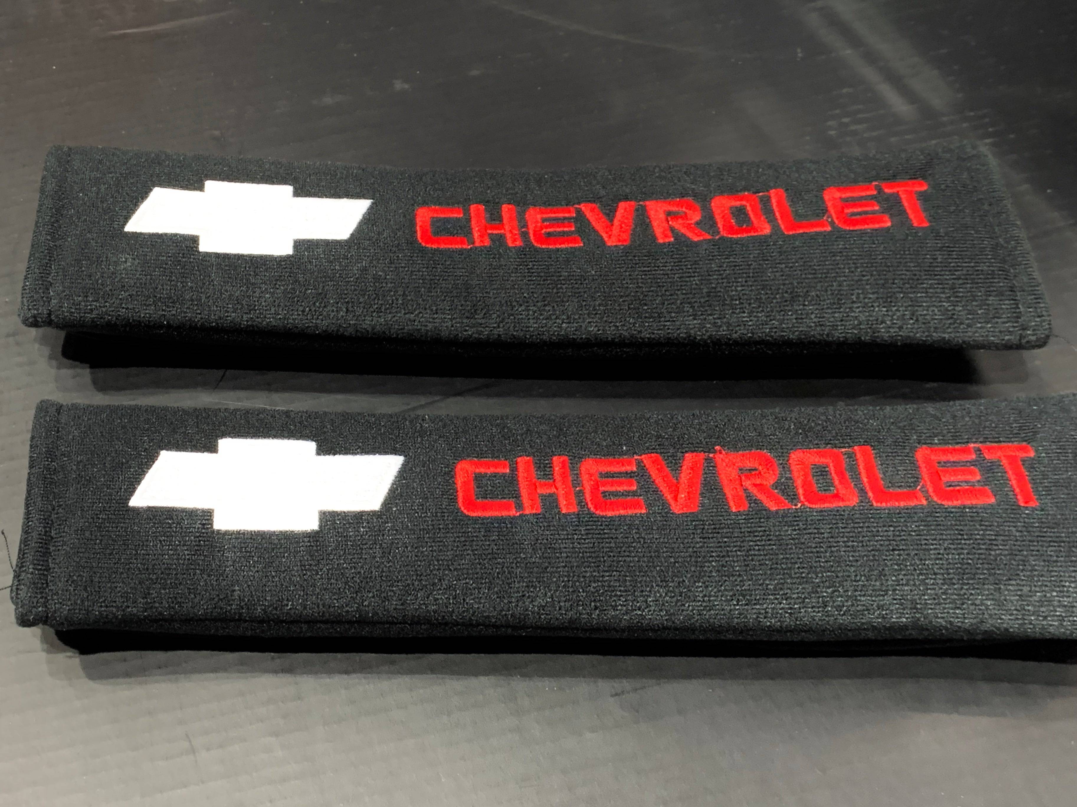 Chevrolet Seat Belt Covers - Soft Shoulder Pad Protectors for Comfort & Safety - Perfect for Long Drives & Road Trips