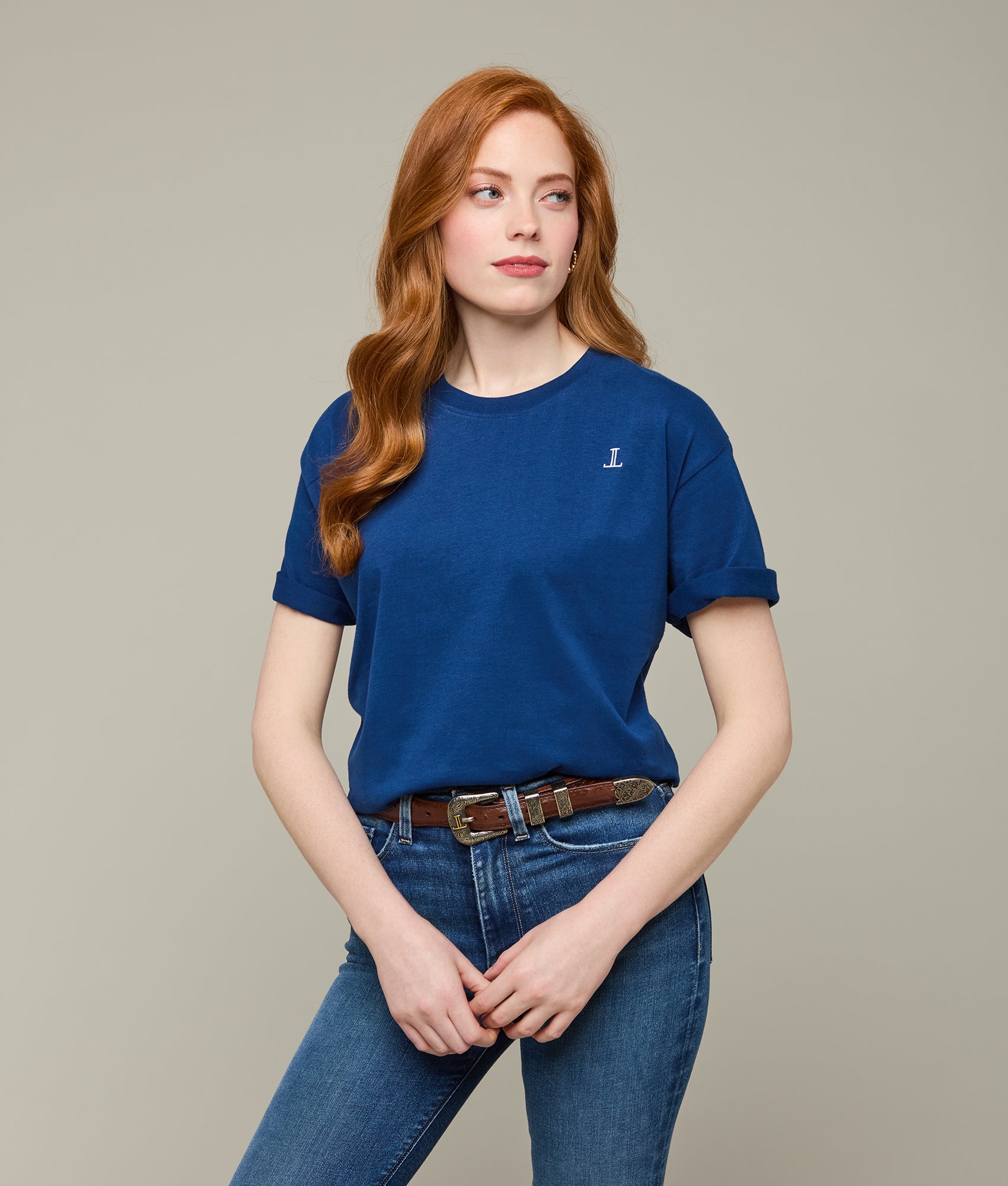 Lucchese Navy Bootmaker Tee - Premium Quality Men's Western Shirt for Cowboy & Ranch Wear | Perfect for Rodeo, Country Music Festivals & Outdoor Adventures