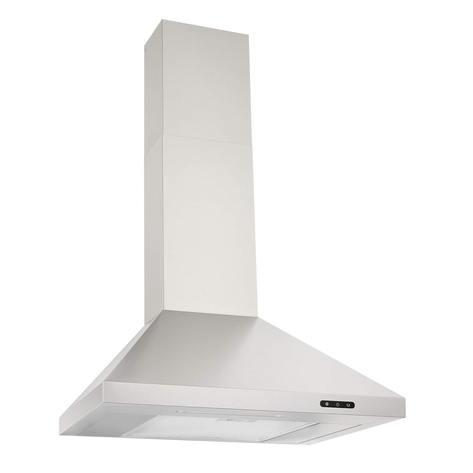 Broan-NuTone EW4824SS 24-Inch Stainless Steel Wall-Mount Range Hood with LED Lights & 400 CFM - Perfect for Kitchen Ventilation Over Stove