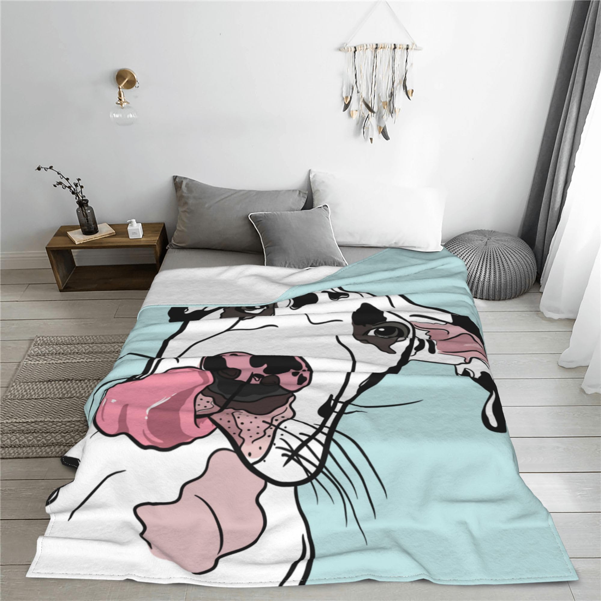 Soft & Cozy Dog Throw Blanket for Bedroom, Couch & Travel - 50x40 Inch All Season Blanket for Adults & Kids - Perfect for Lounging, Napping & Air Conditioning Comfort