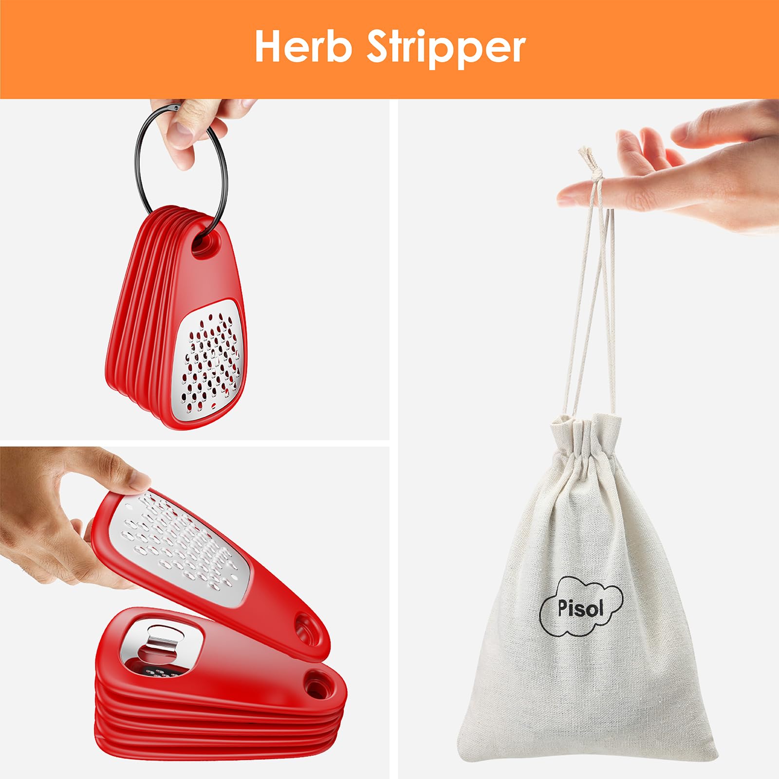 6-Piece Kitchen Gadget Set - Space Saving Cheese Grater, Bottle Opener, Fruit Vegetable Peeler, Pizza Cutter, Garlic Ginger Grinder & Herb Stripper - Perfect for Cooking, Baking & Hosting Gifts