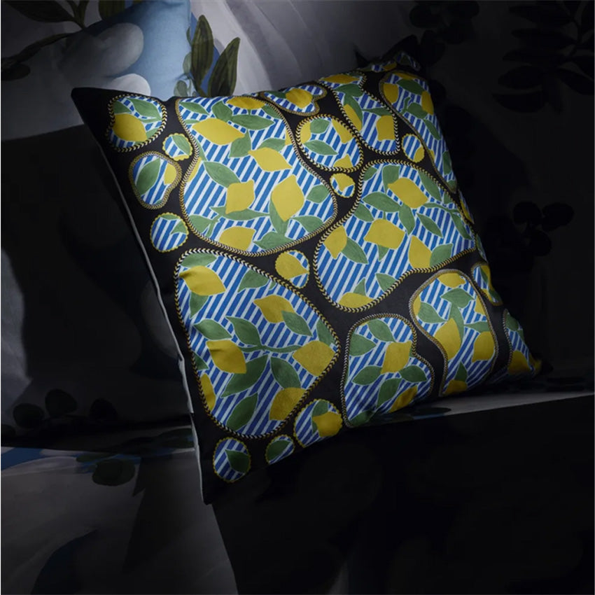 Christian Lacroix Lemon Pebbles Decorative Throw Pillow Cover - Citron Yellow Bohemian Style Home Decor for Living Room, Bedroom & Sofa