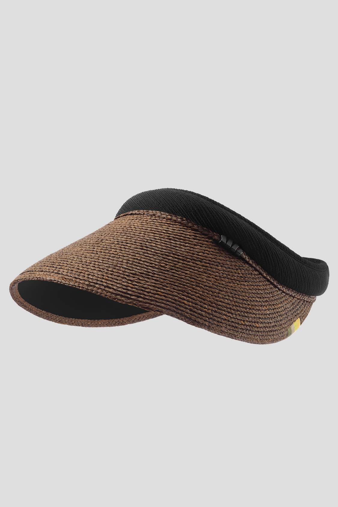 Aero Women's Open Top Black Gel Straw Hat UPF 100+ Sun Protection - Perfect for Beach, Pool, Gardening & Outdoor Activities