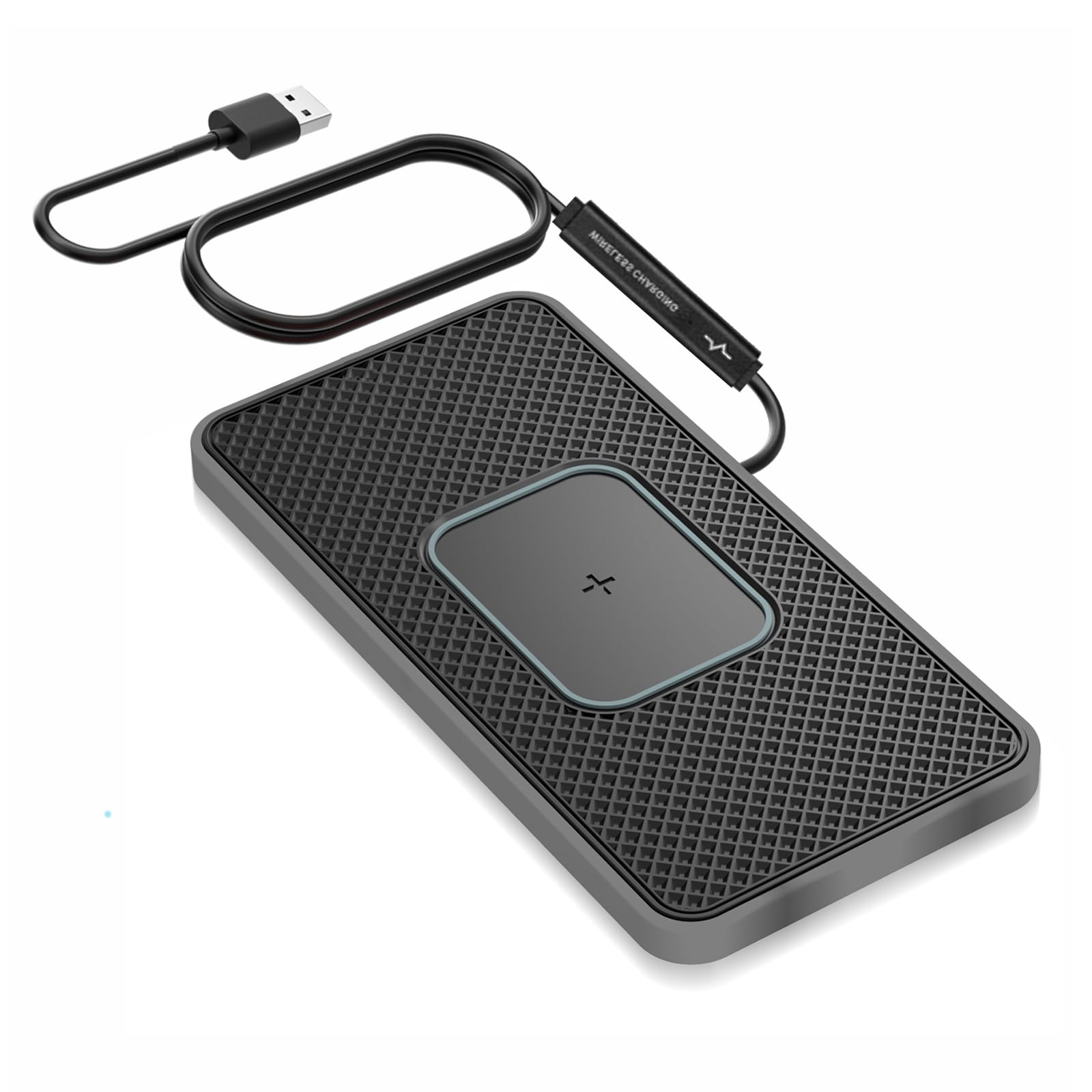15W Fast Wireless Car Charger Pad - Non-Slip Phone Charging Mat for Samsung Galaxy S21/S20/S10/S9/S8/Note10 & Android Phones | Perfect for Road Trips & Commuting