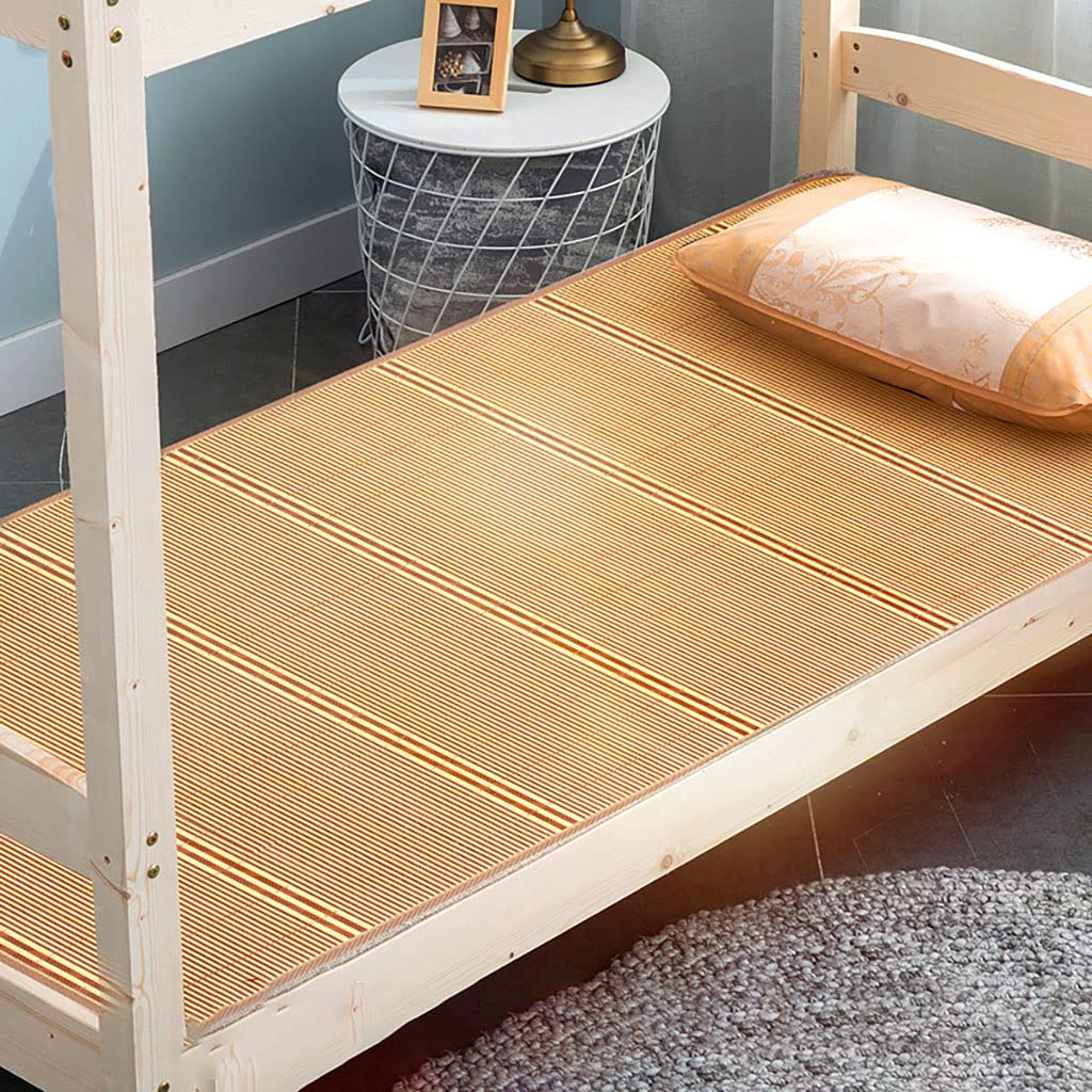 Bamboo Summer Sleeping Mat - Breathable & Cooling for Hot Weather, Perfect for Single Bed & Student Dorm (60x180cm) | Great for Outdoor Camping, Yoga, and Beach Trips