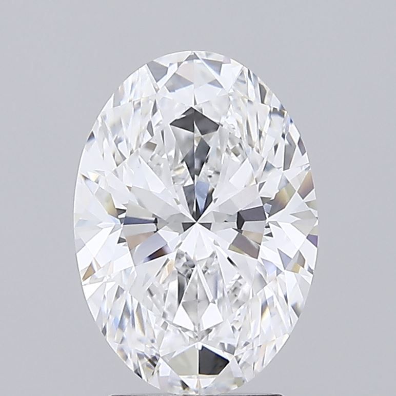 2.91 Carat D Color VVS2 Clarity Oval Lab-Grown Diamond for Engagement Rings & Fine Jewelry