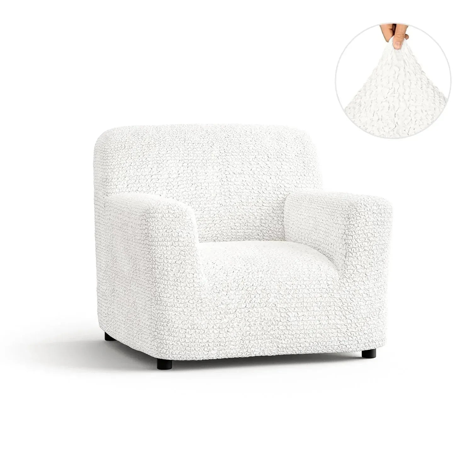 Microfiber Armchair Slipcover - Stretchable Furniture Protector for Living Room, Bedroom & Office - Easy Washable Sofa Cover for Pets & Kids