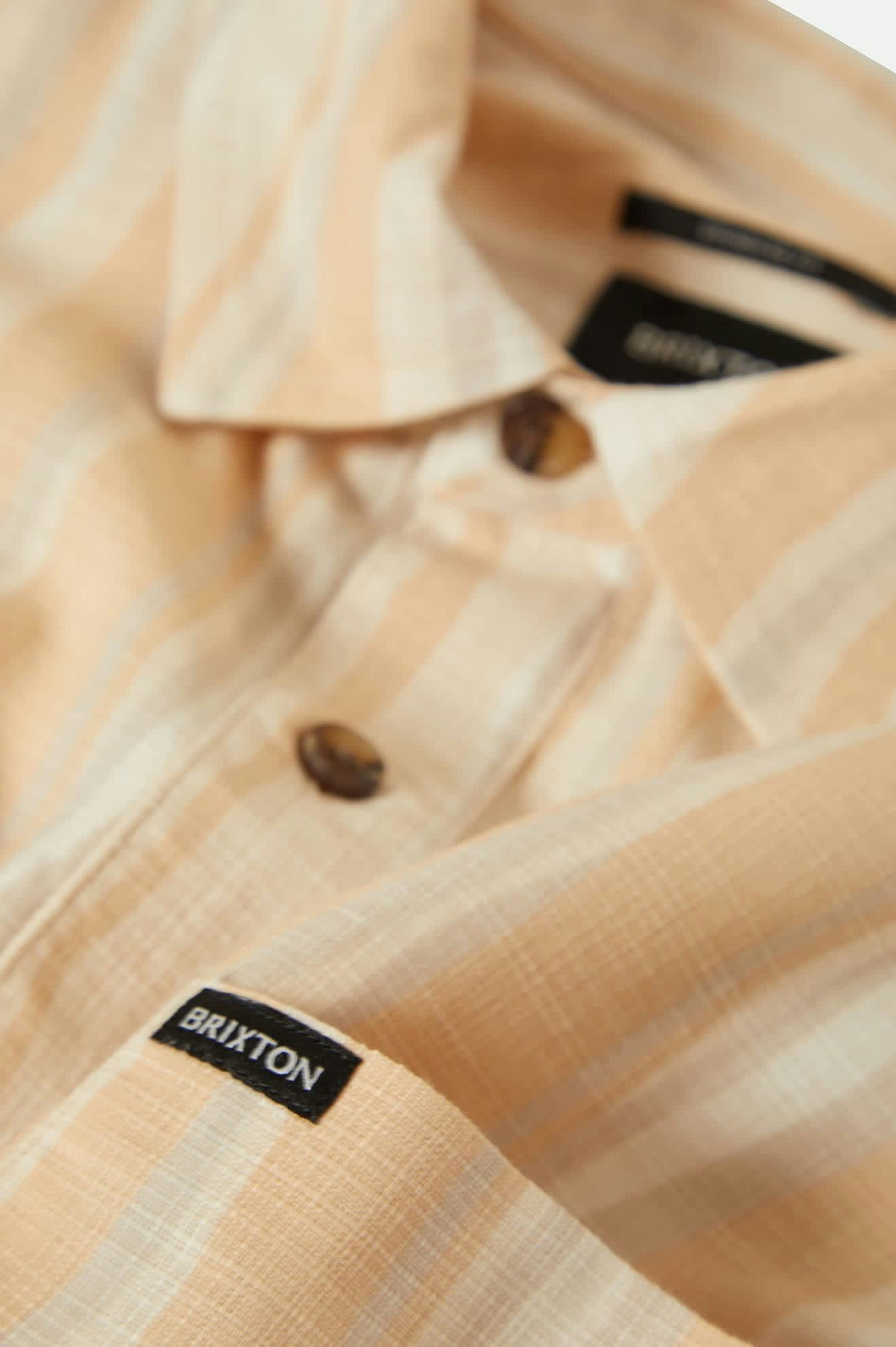 CRU Slub Relaxed Short Sleeve Shirt - Hazelnut & Painterly Stripe Casual Wear for Men | Perfect for Summer Outings & Beach Vacations